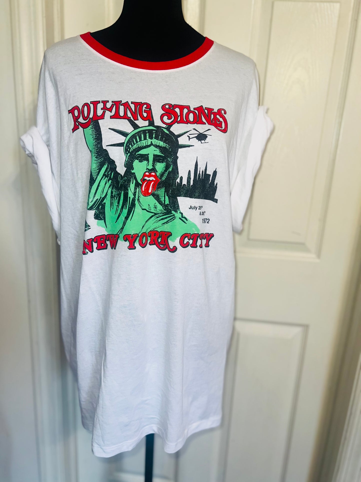 Rolling Stones Oversized Distressed Ted