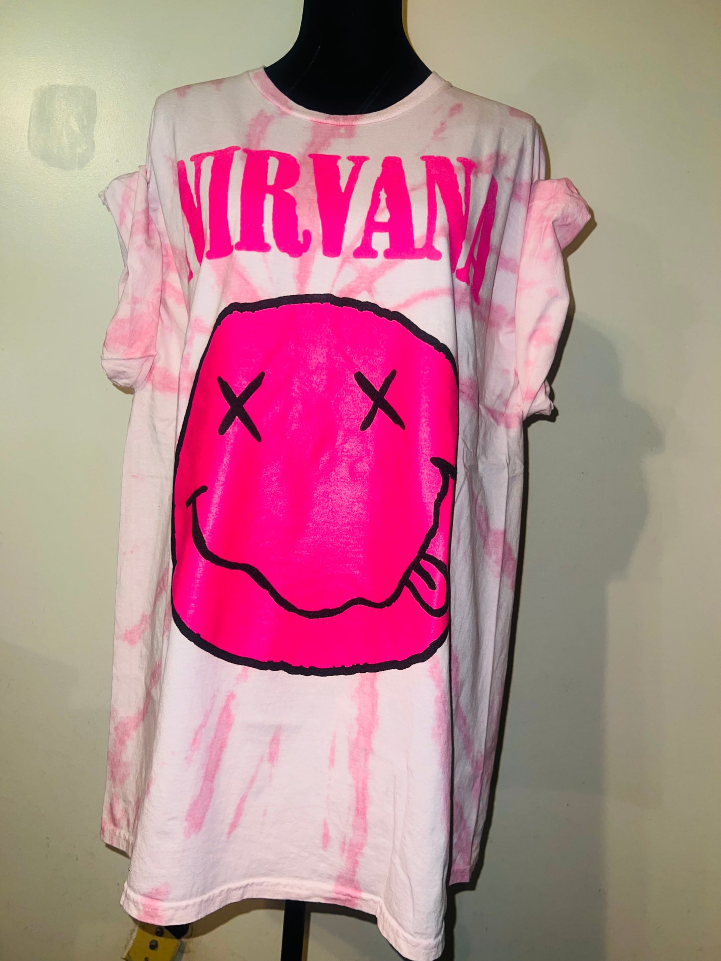 Nirvana Oversized Distressed Tee
