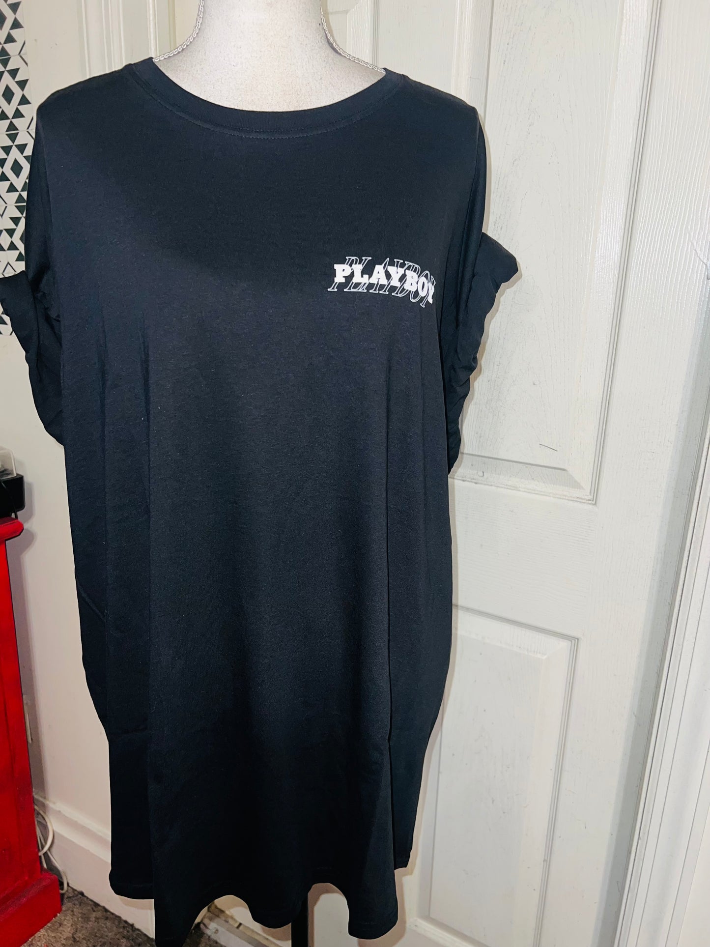 Playboy Double Sides Oversized Distressed Tee