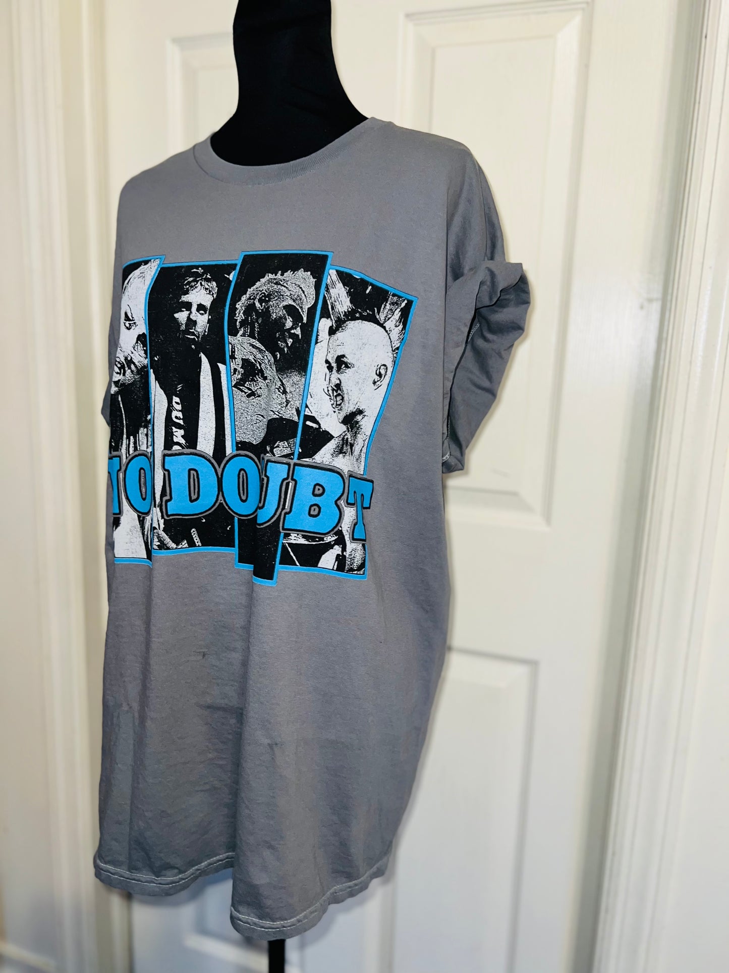 No Doubt Oversized Distressed Tee