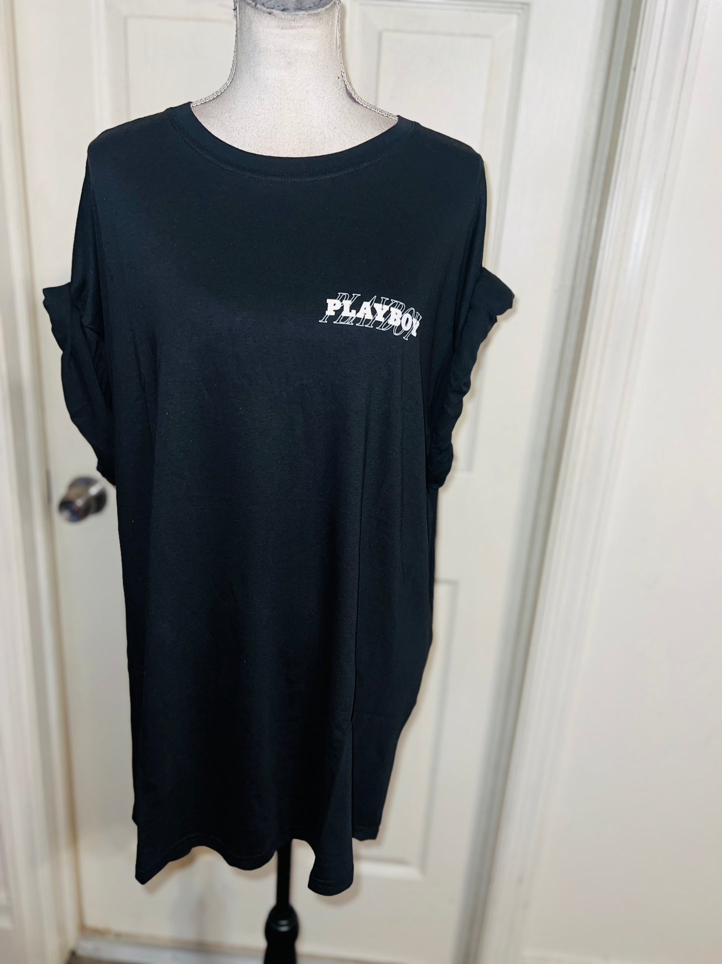 Playboy Double Sides Oversized Distressed Tee