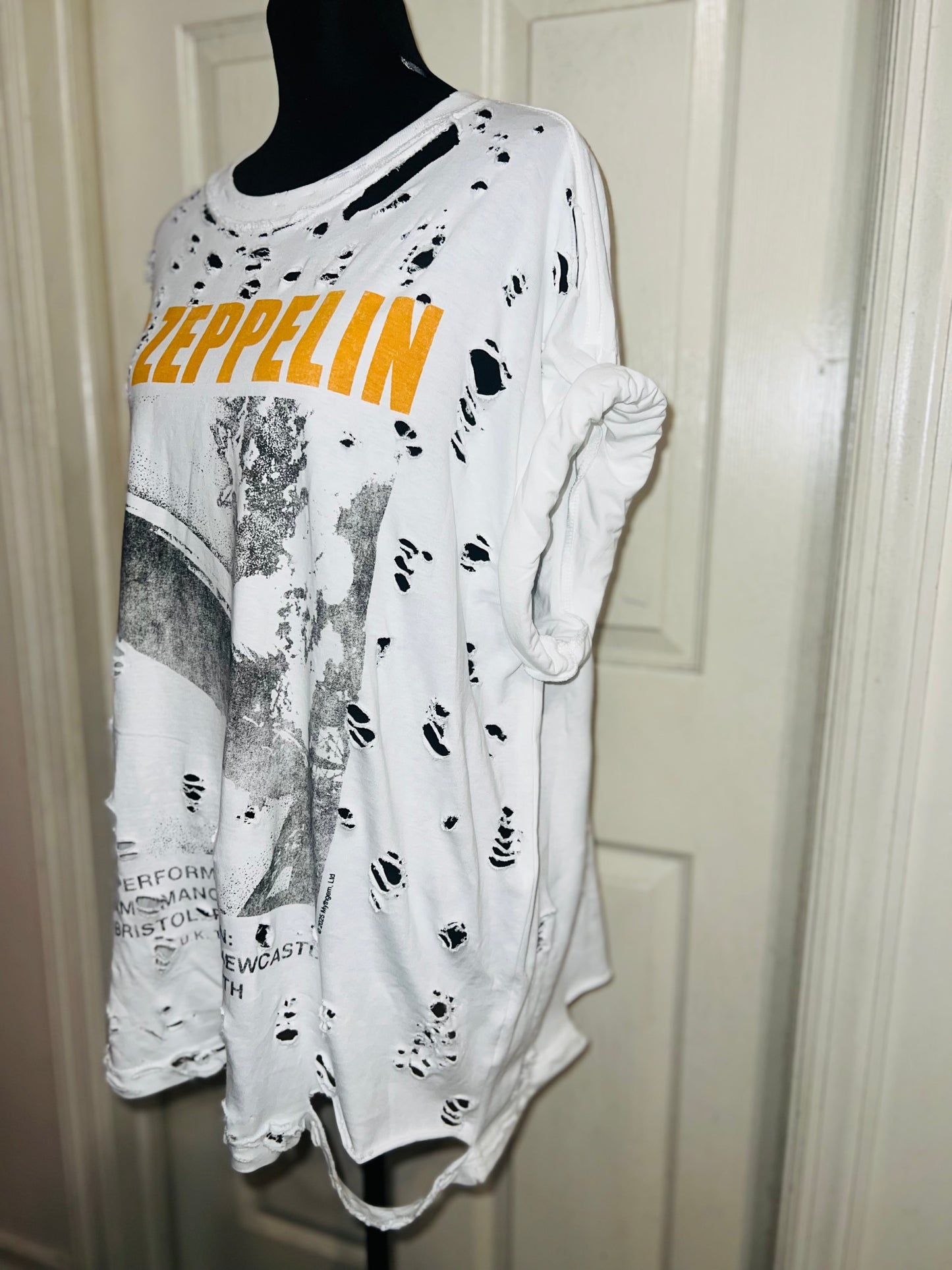 Led Zeppelin Oversized Distressed Tee