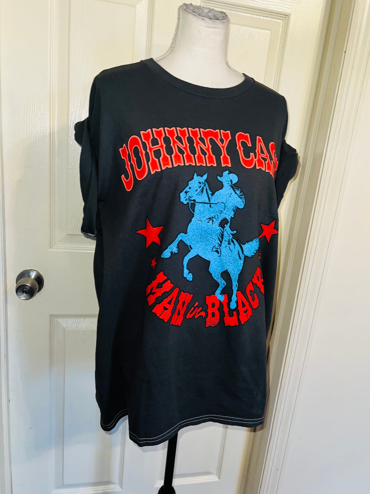 Johnny Cash Double Sided Oversized Distressed Tee