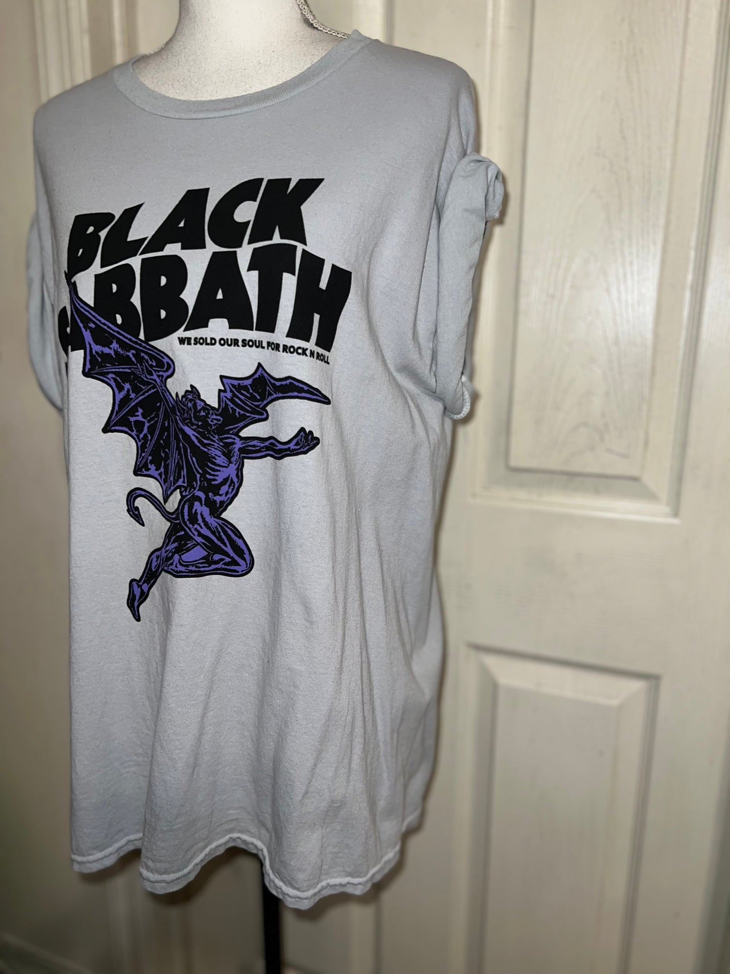 Black Sabbath Oversized Distressed Tee