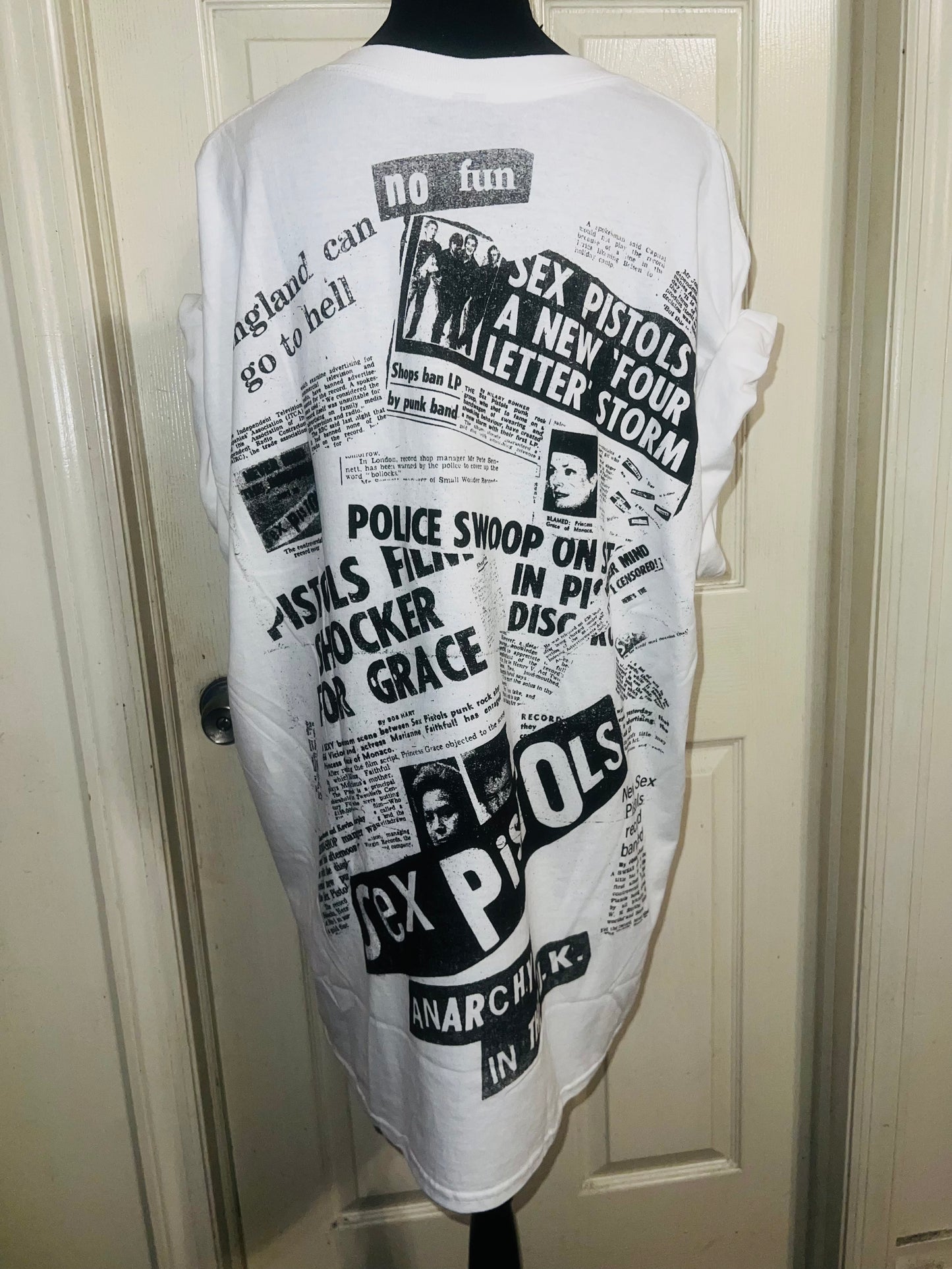 The Sex Pistols Double Sided Oversized Distressed Tee