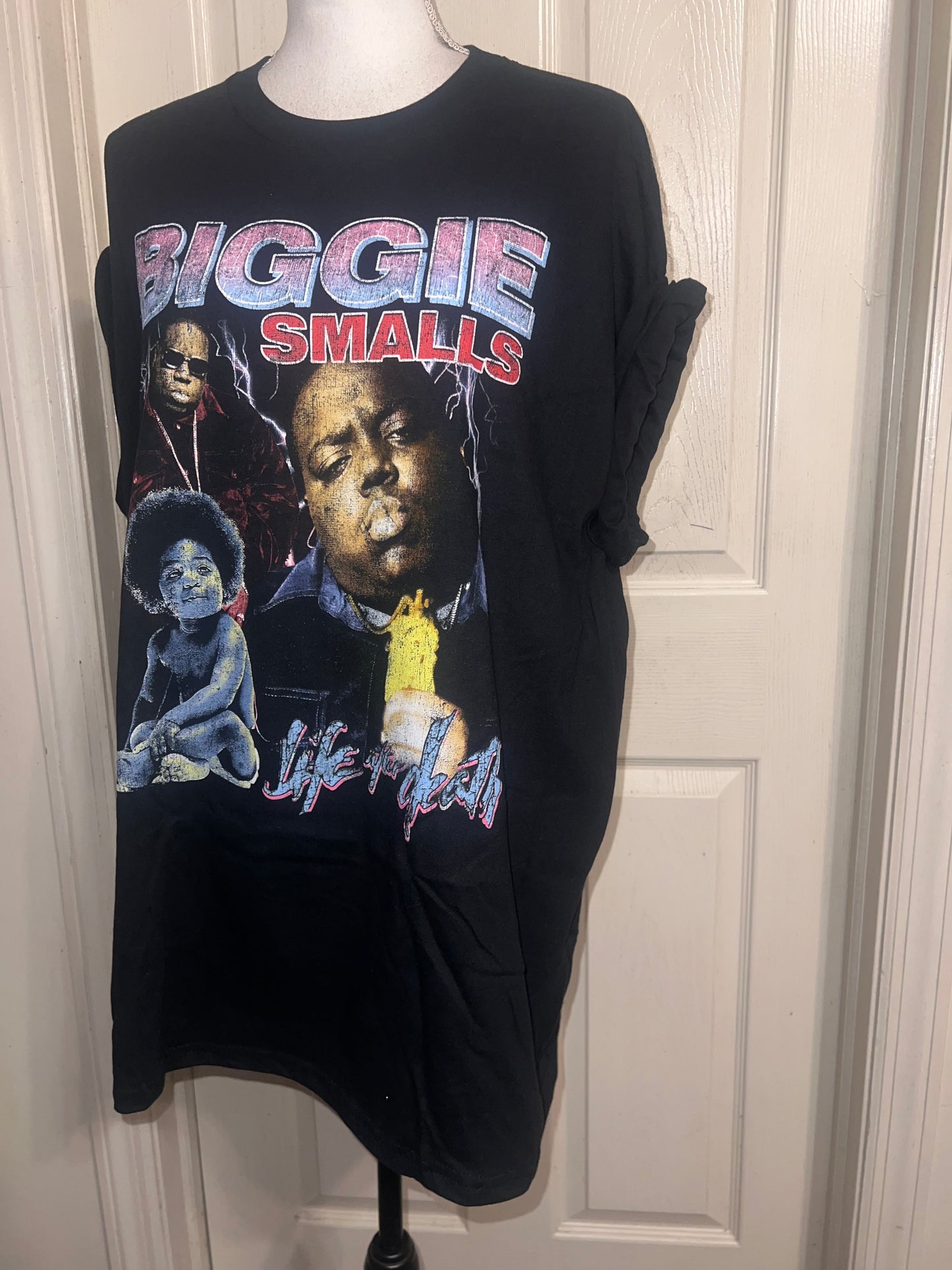 Biggie Smalls Oversized Distressed Tee