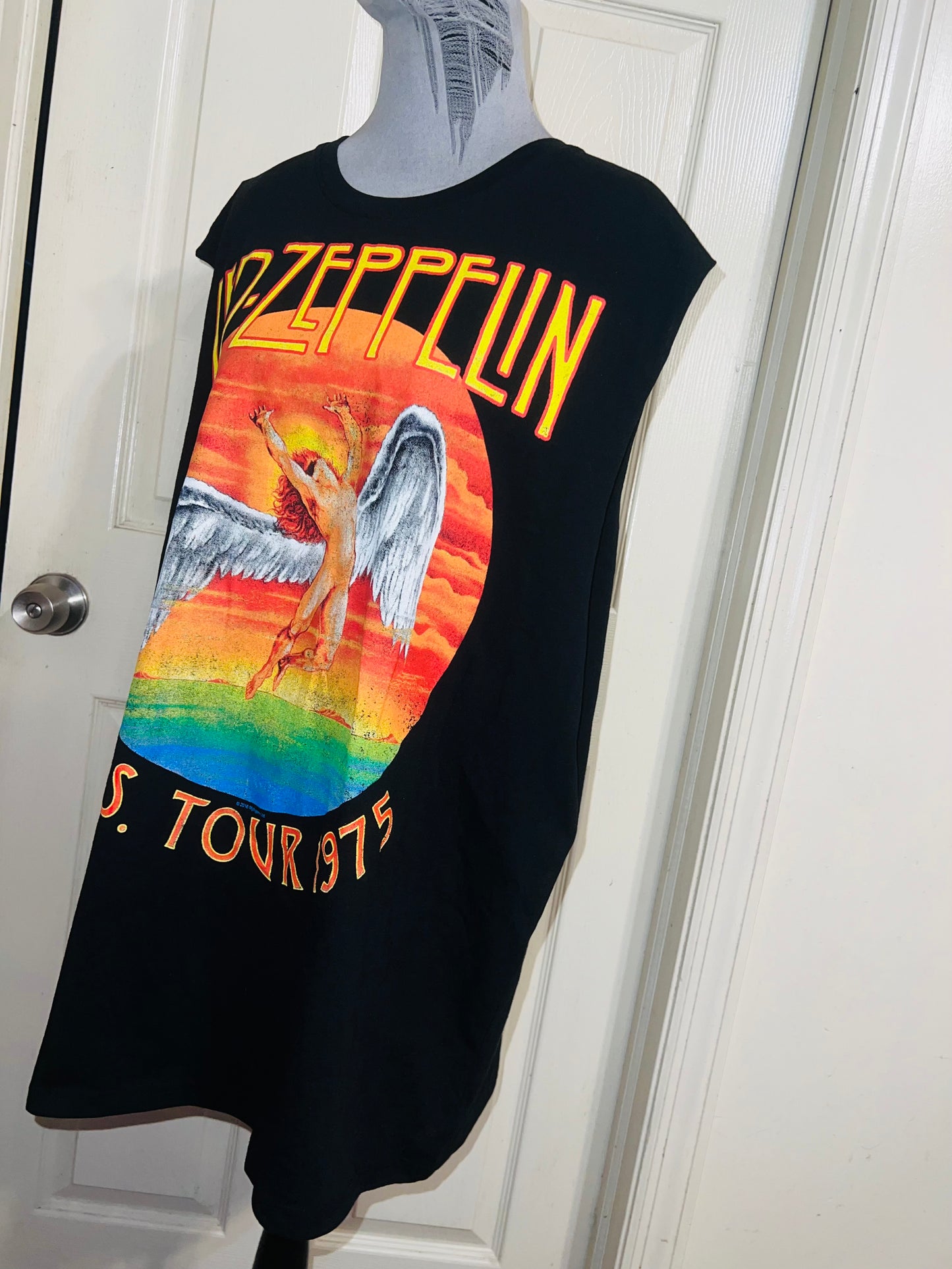 Led Zeppelin Oversized Distressed Muscle Tank/Dress