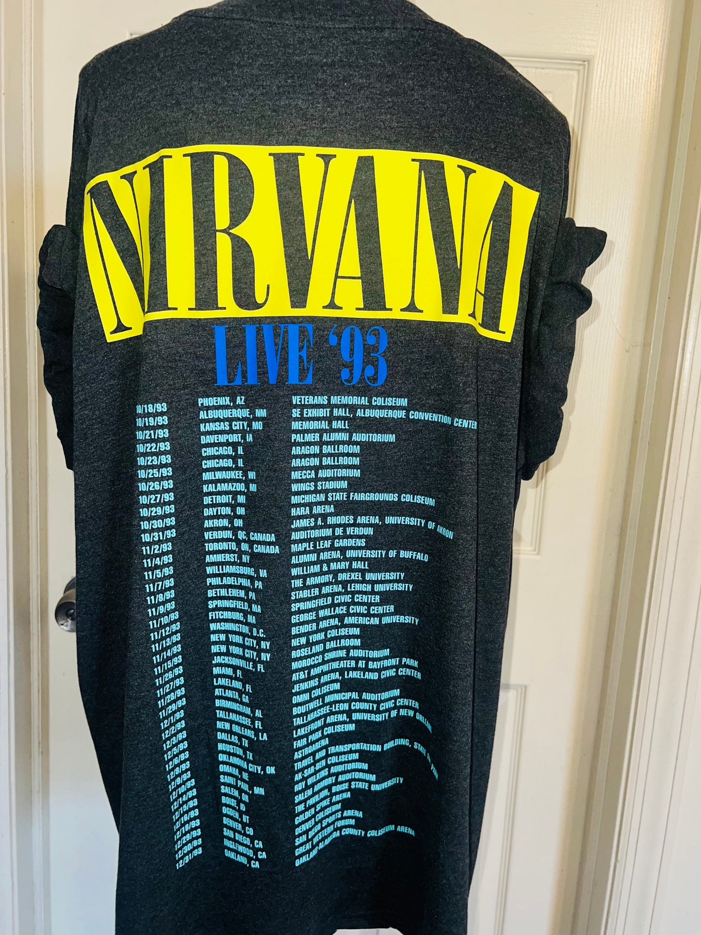 Nirvana Double Sided Oversized Distressed Tee