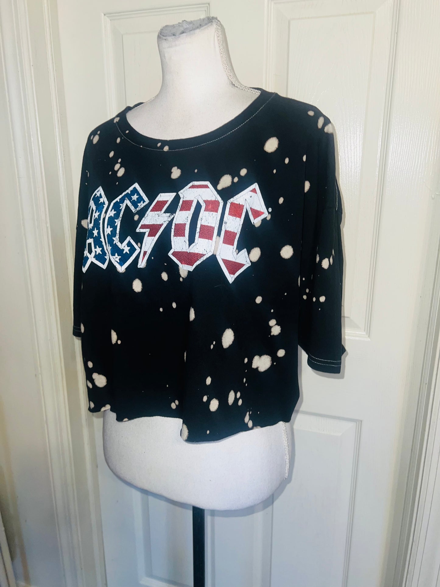 AC/DC Oversized Distressed Tee