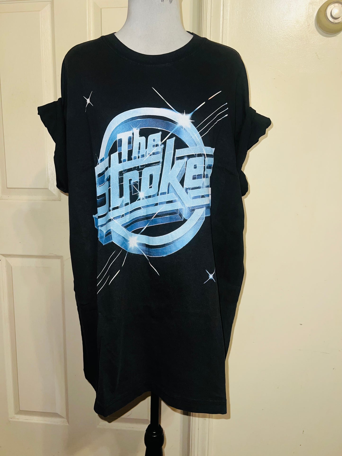The Strokes Oversized Distressed Tee