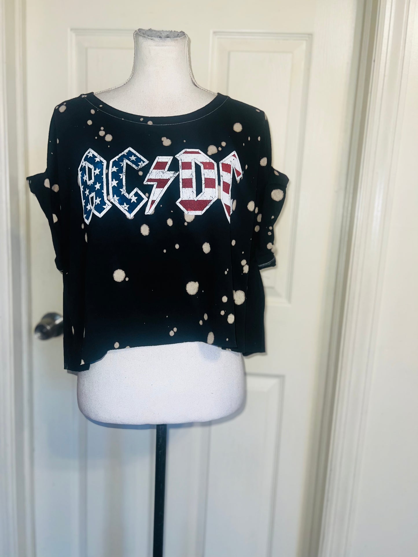 AC/DC Oversized Distressed Tee