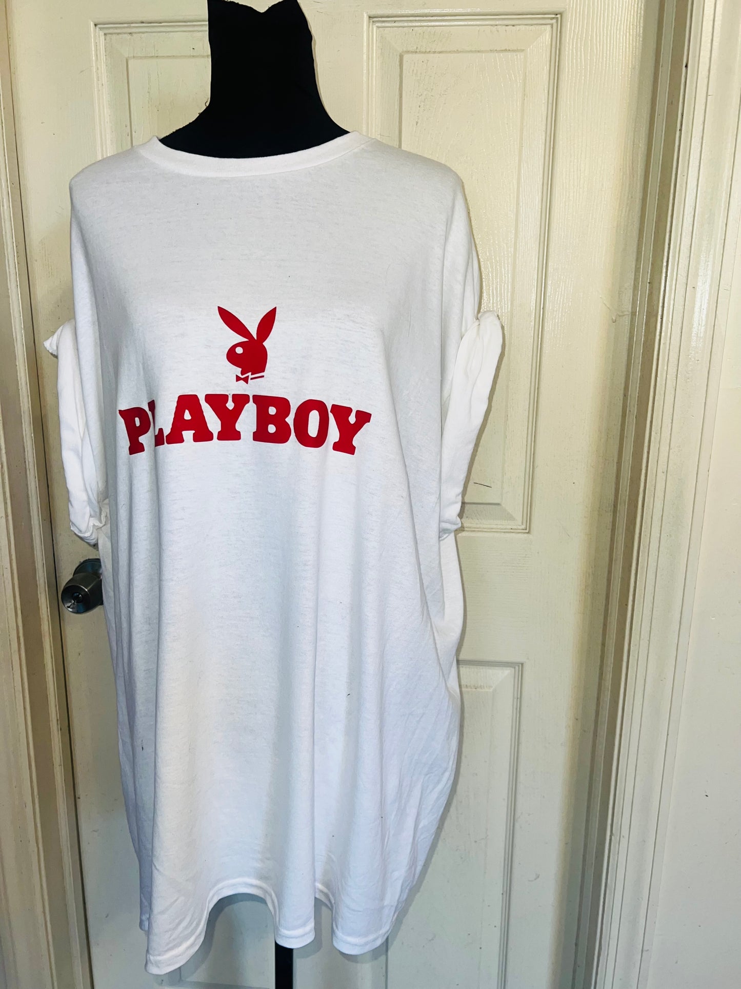 Playboy Double Sided Oversized Distressed Tee