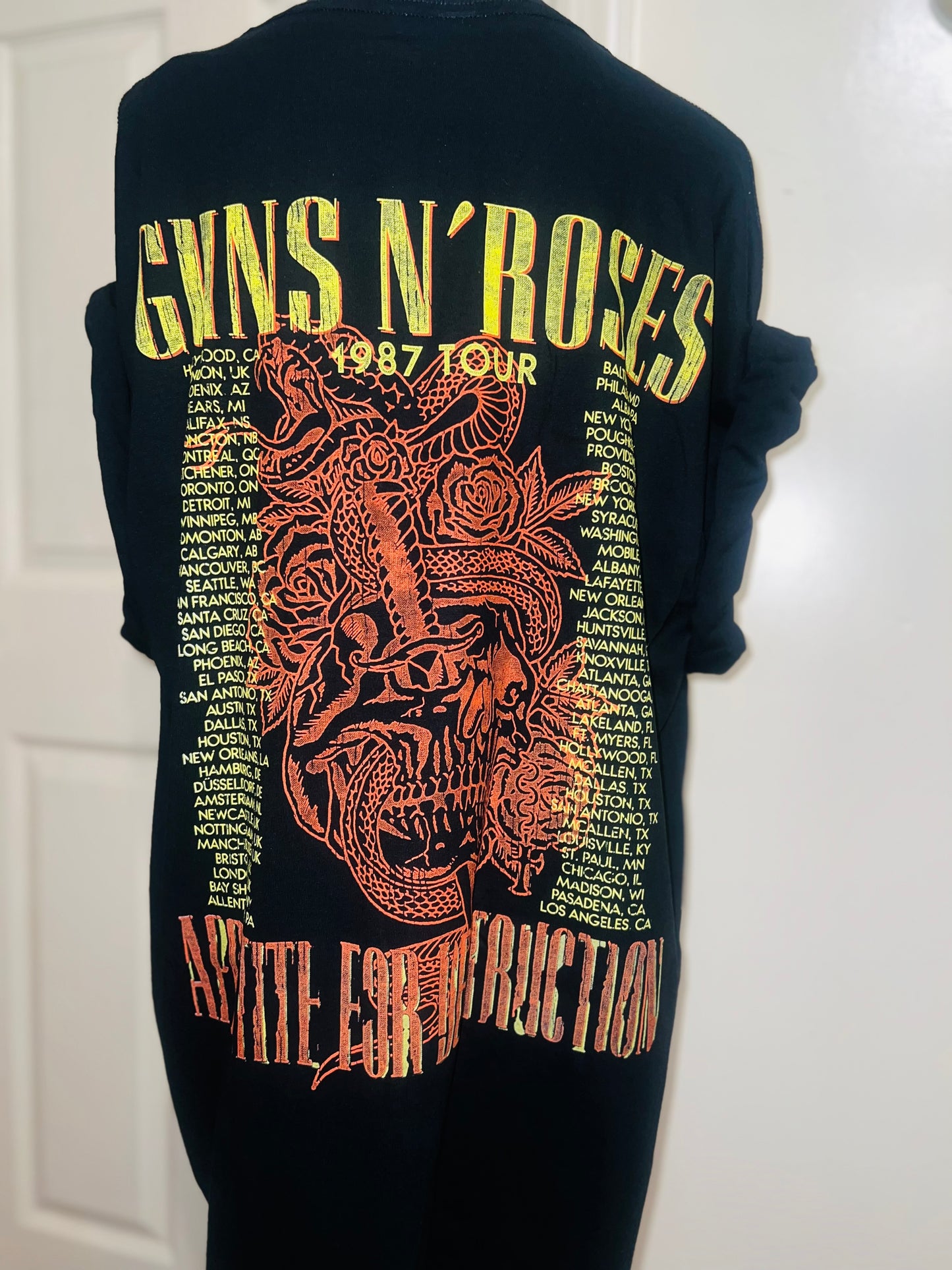 Guns N’ Roses Double Sided Oversized Distressed Tee