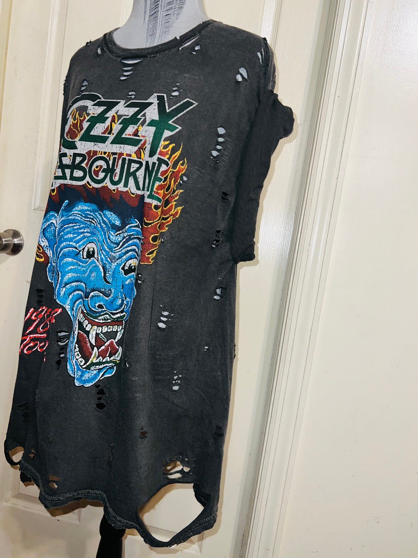 Ozzy Osbourne Double Sided Oversized Distressed Tee
