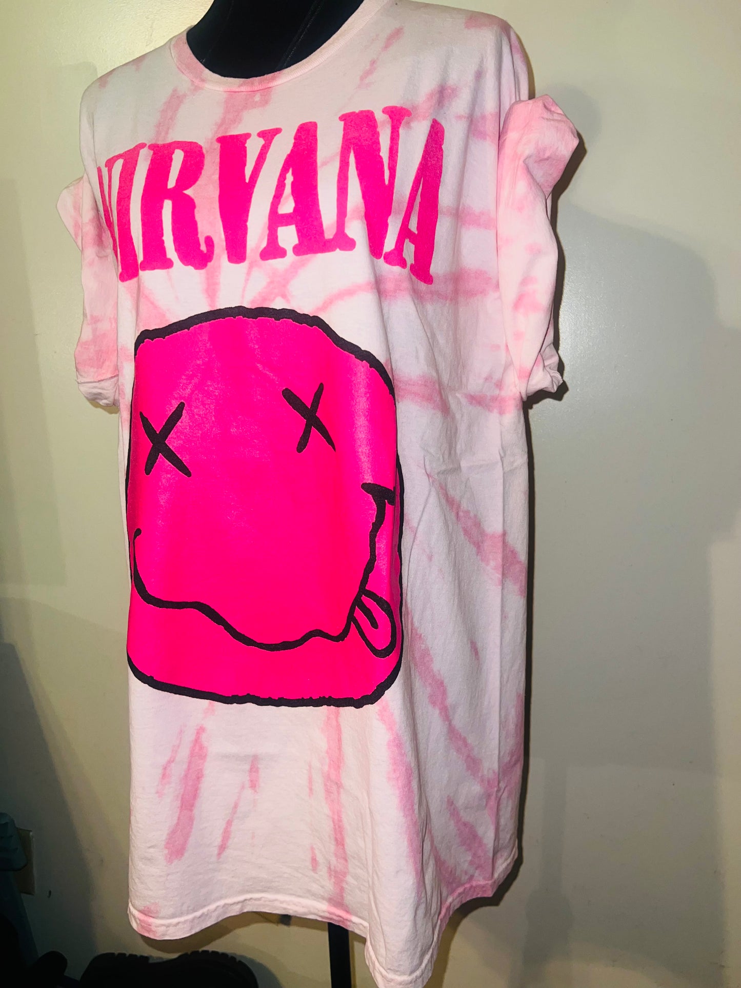 Nirvana Oversized Distressed Tee