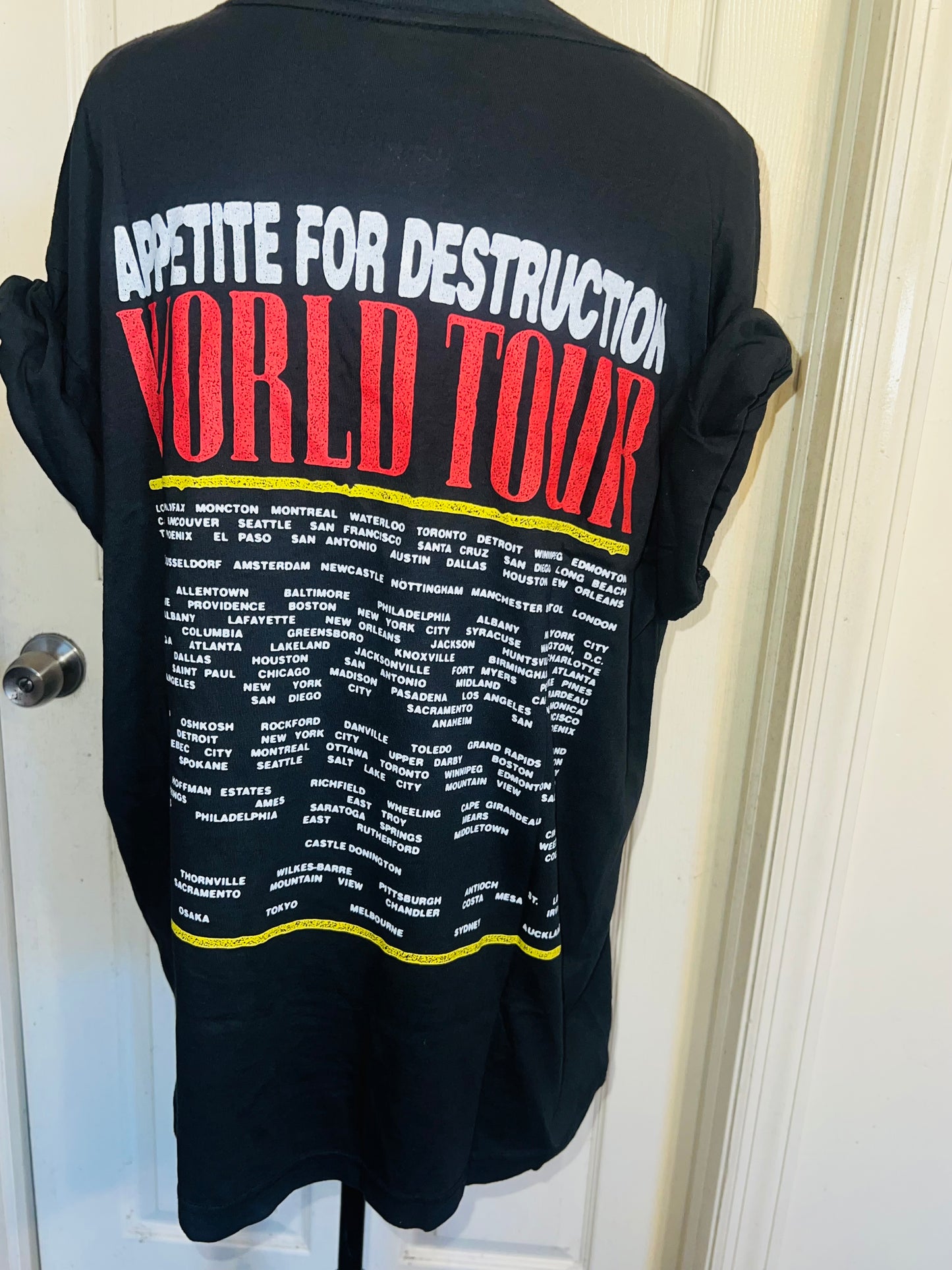 Guns N’ Roses Double Sided Oversized Distressed Tee