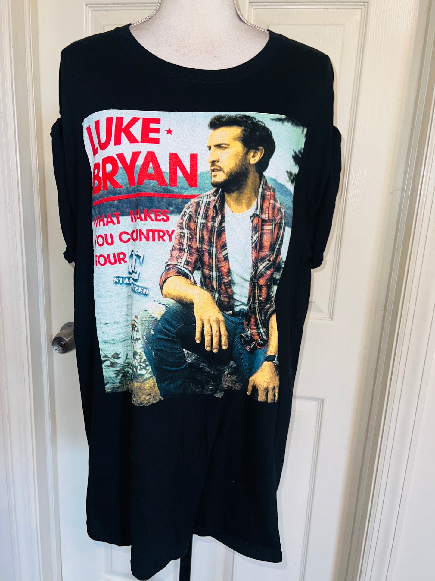 Luke Bryan 2009 Double Sided Oversized Distressed Tee