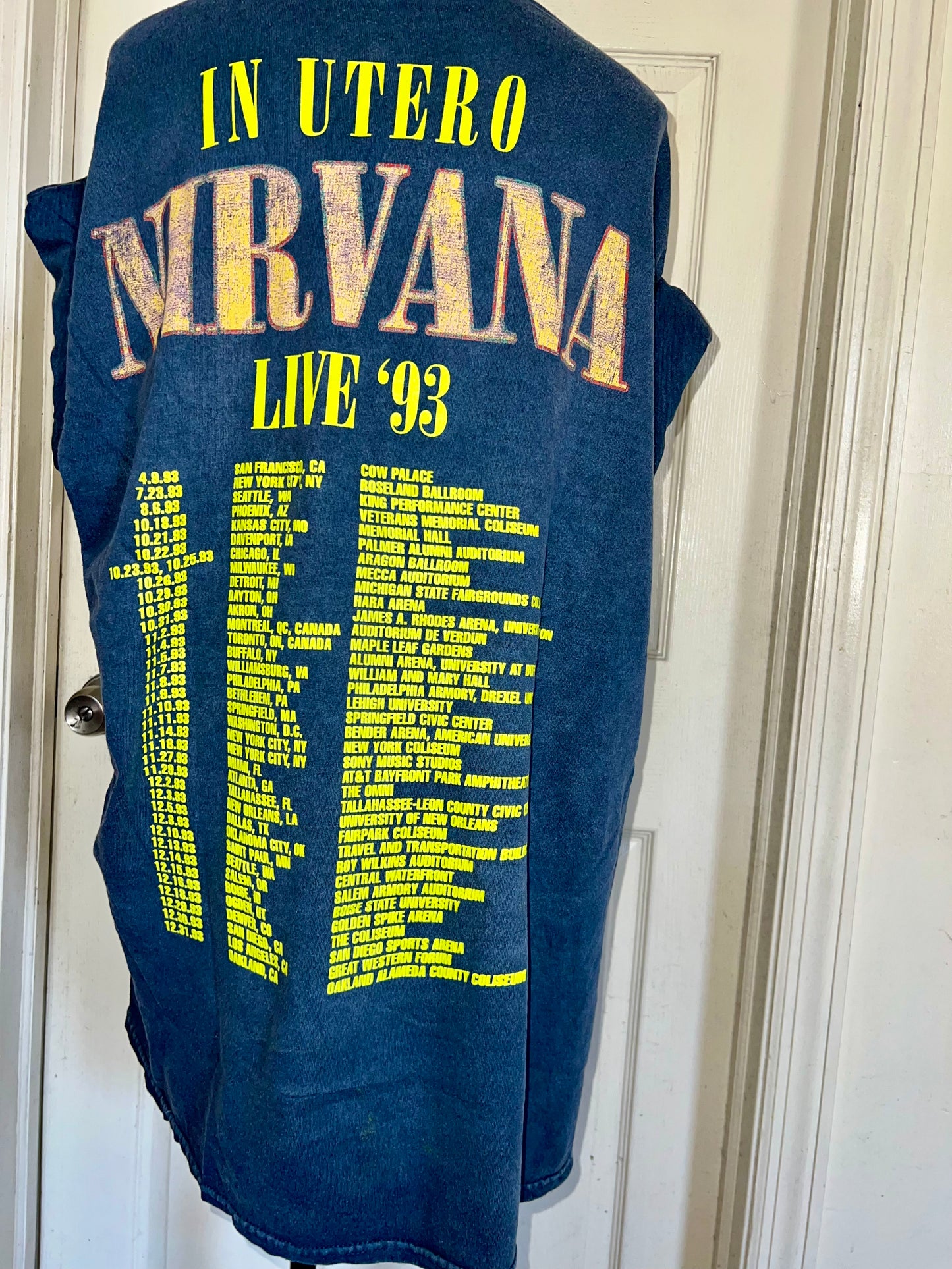 Nirvana Double Sided Oversized Distressed Tee