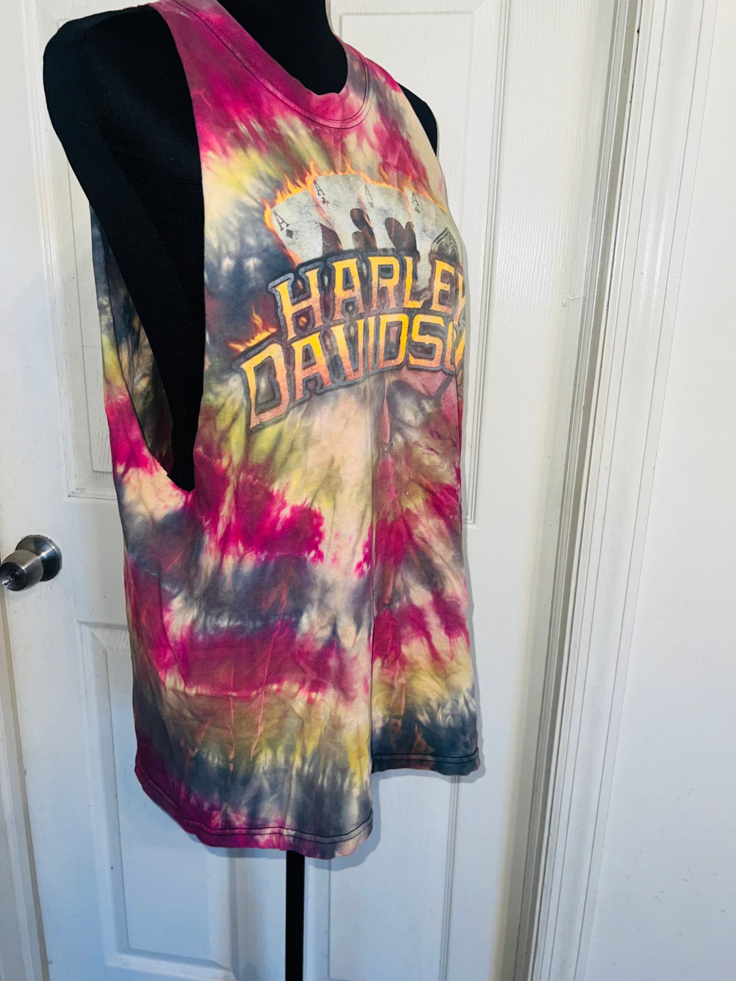 Harley Davidson Double Sided Oversized Distressed Tank