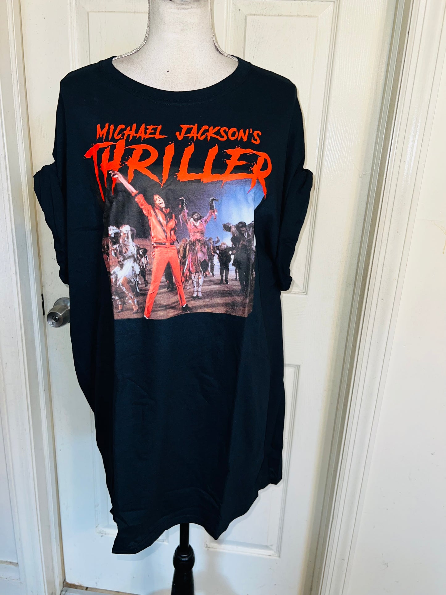 Michael Jackson Thriller Oversized Distressed Tee