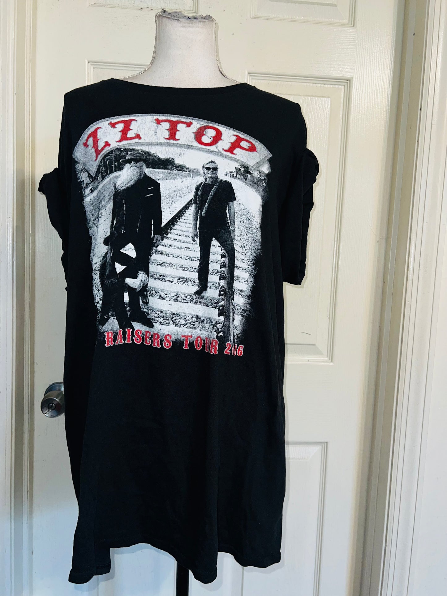 ZZ Top Double Sided Oversized Distressed Tee