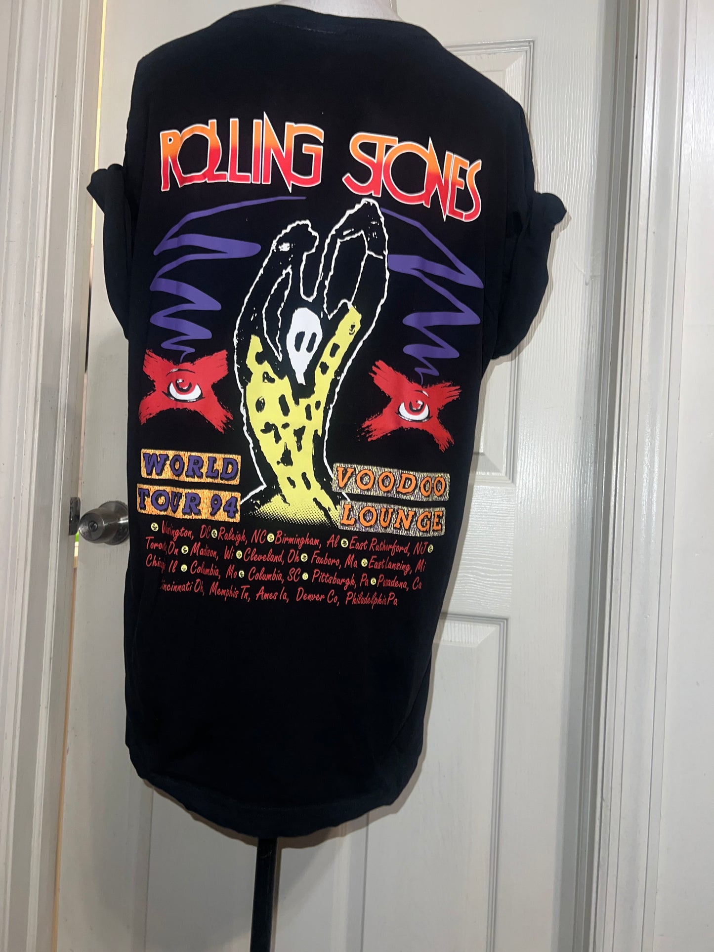 The Rolling Stones Double Sided Oversized Distressed Tee