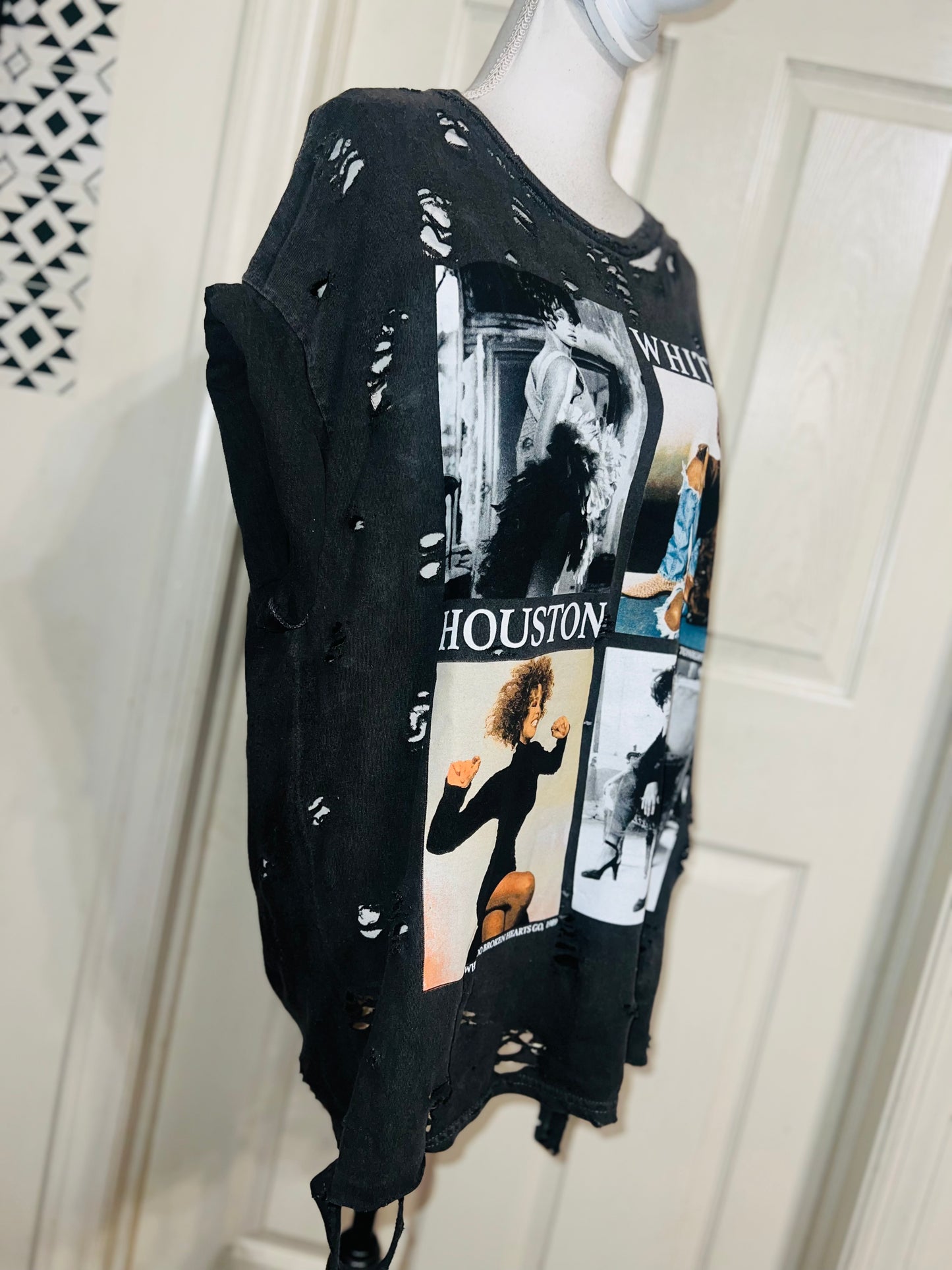 Whitey Houston Oversized Distressed Tee