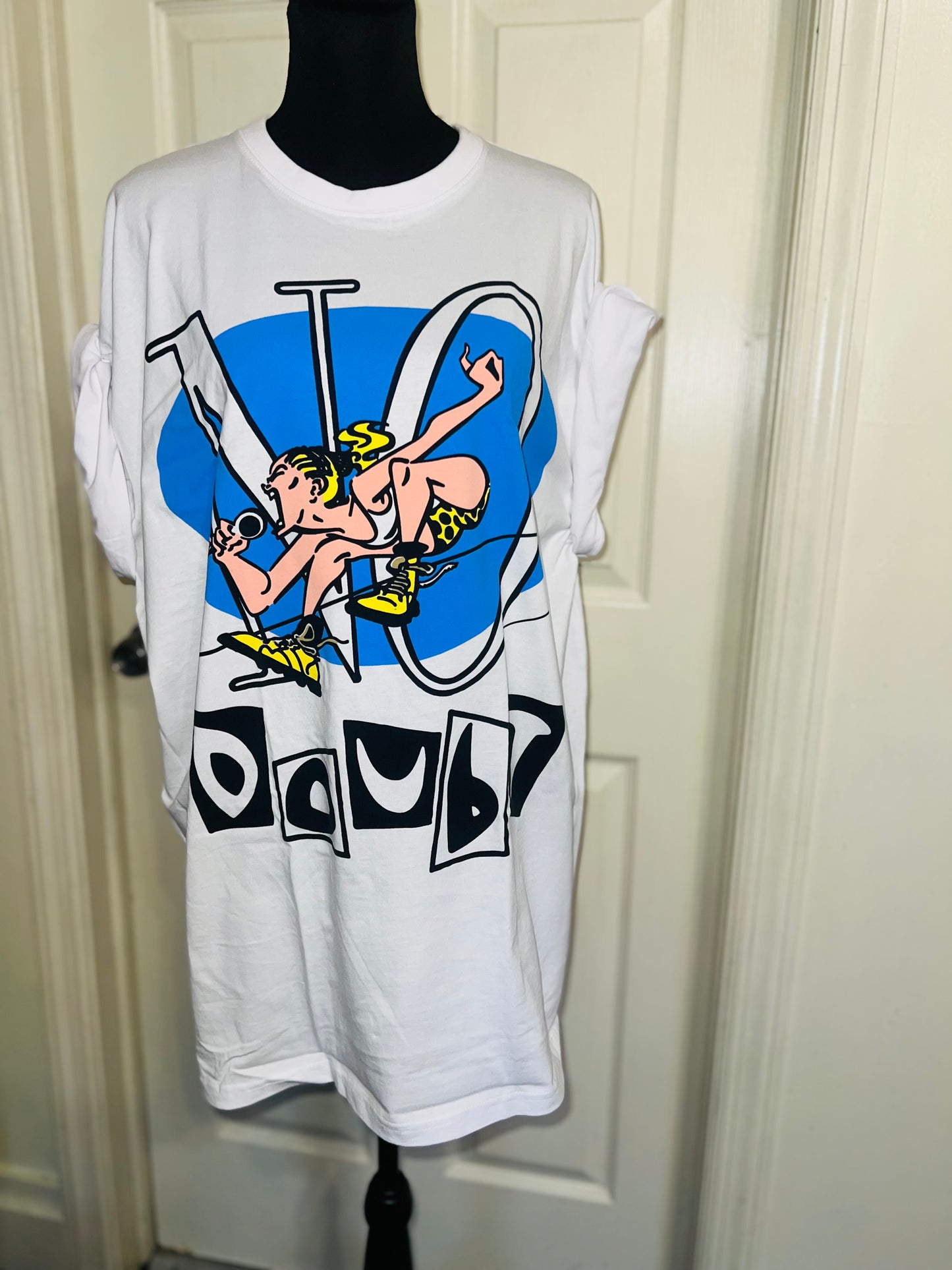 No Doubt Oversized Distressed Tee