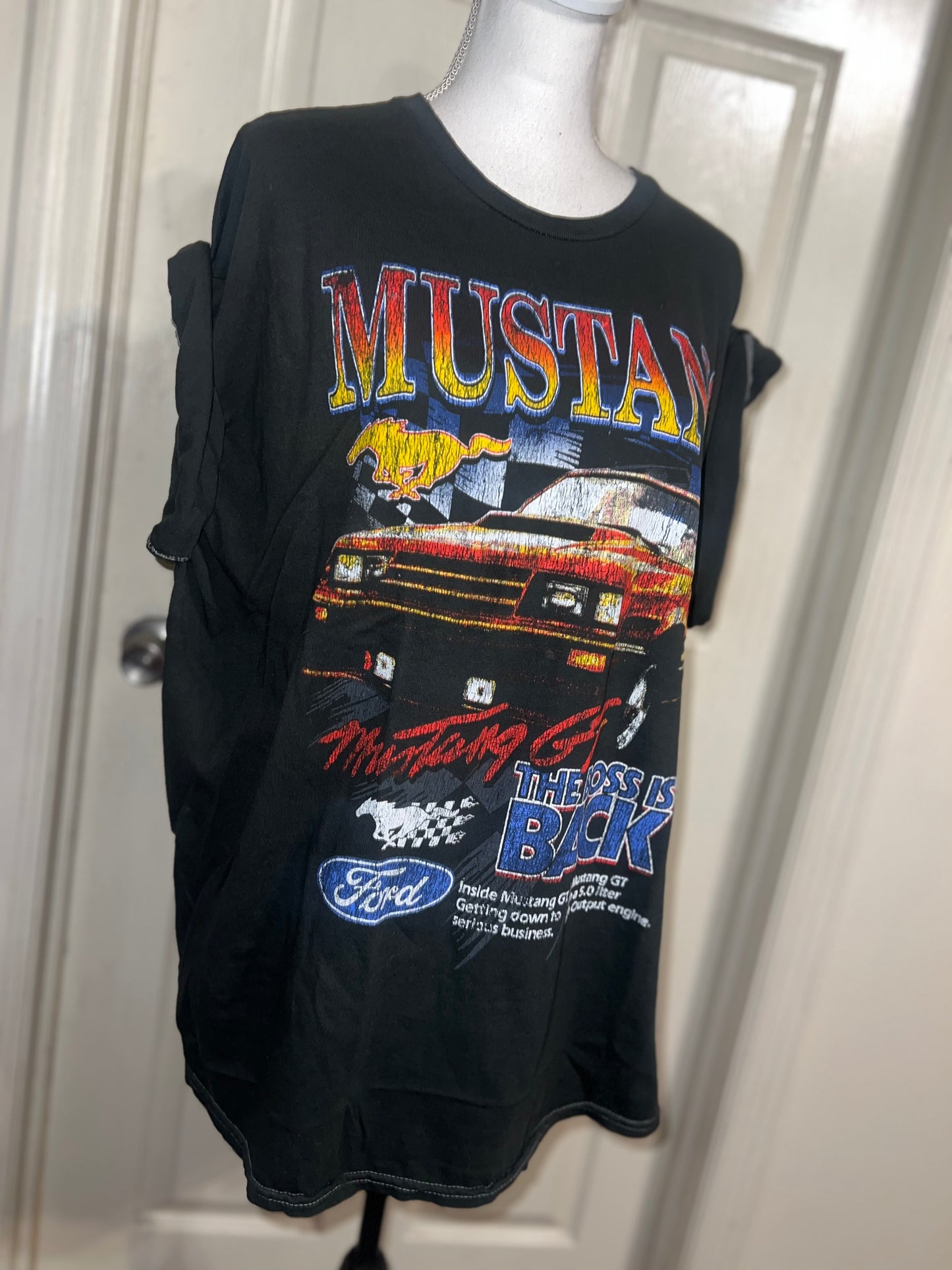 Ford Mustang Oversized Distressed Tee