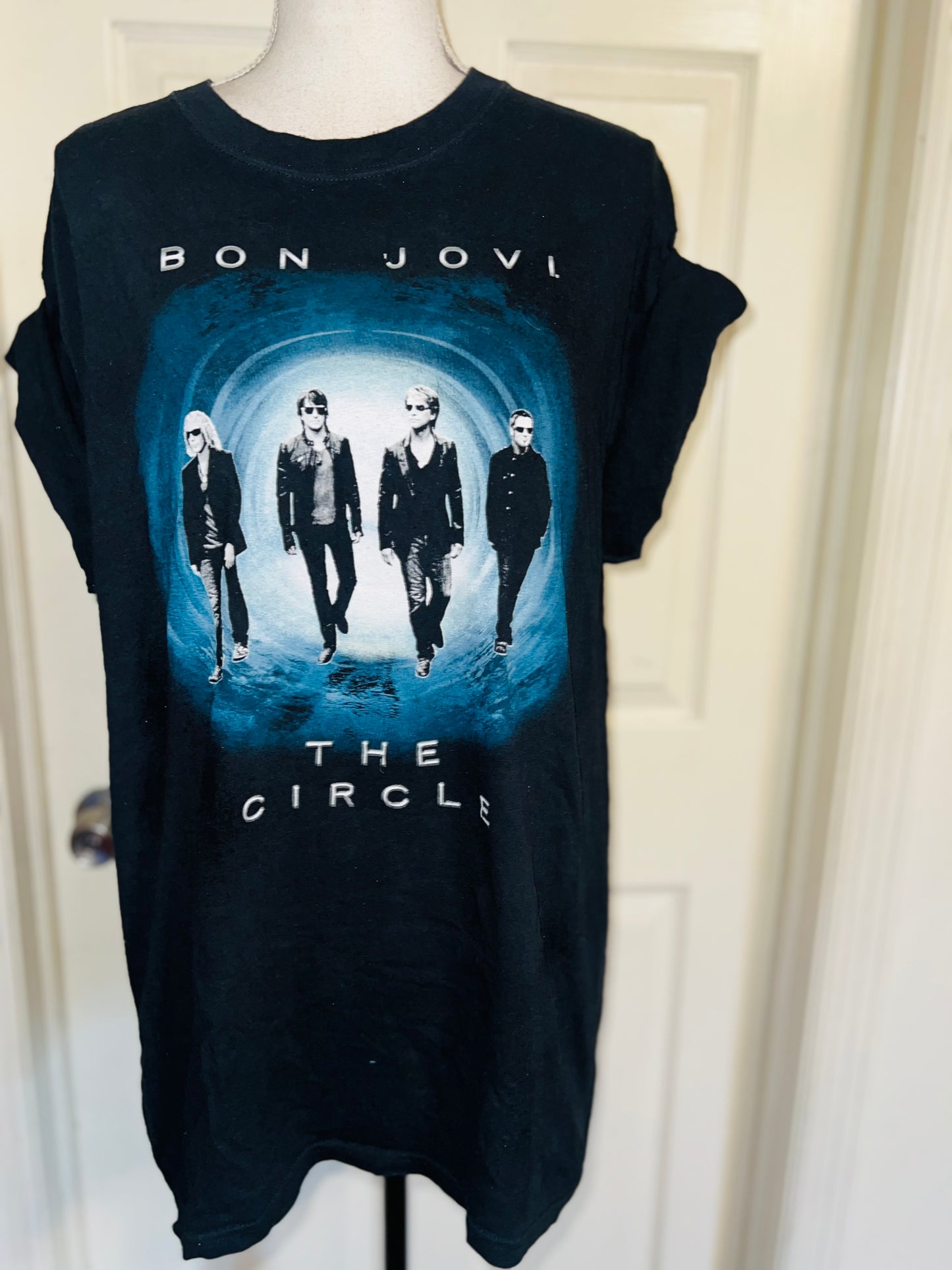 Bon Jovi Double Sided Oversized Distressed Tee
