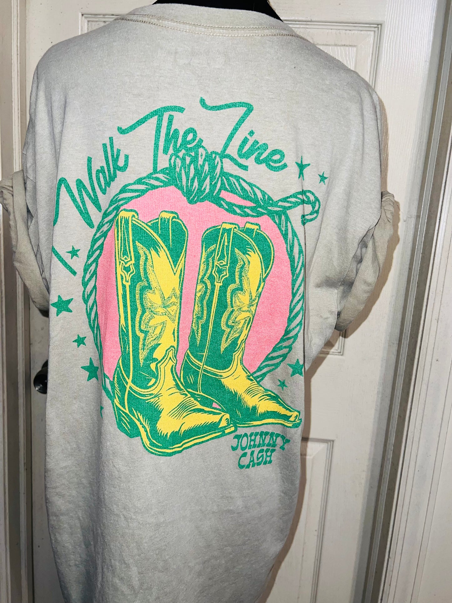 Johnny Cash Double Sided Oversized Distressed Tee