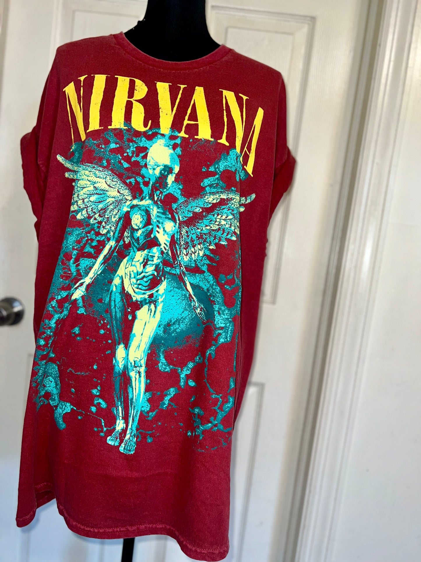 Nirvana Oversized Distressed Tee