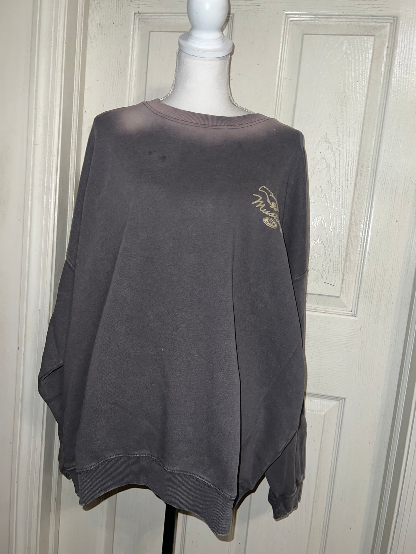 Ford Mustang Double Sided Oversized Distressed Sweatshirt