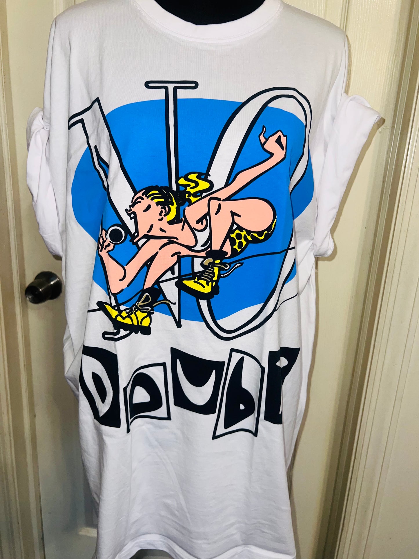 No Doubt Oversized Distressed Tee