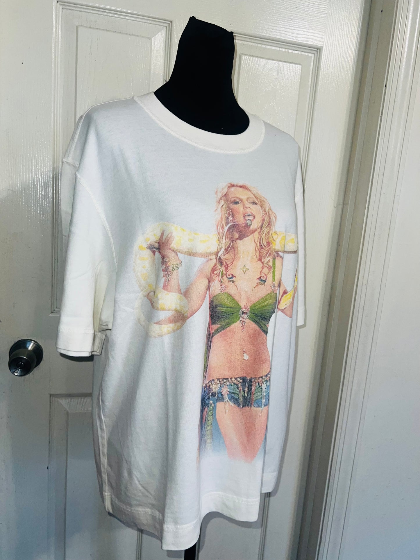 Britney Spears Oversized Distressed Tee