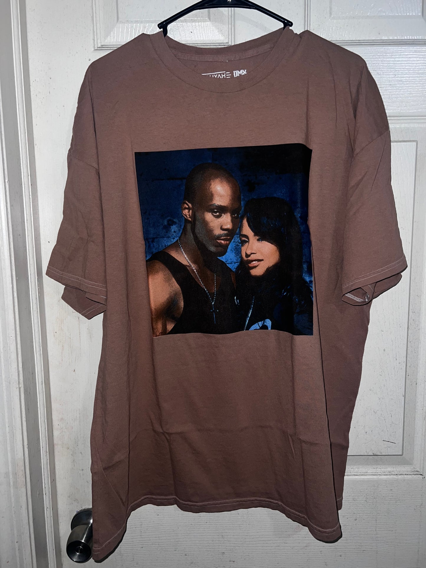 Aaliyah and DMX Oversized Distressed Tee