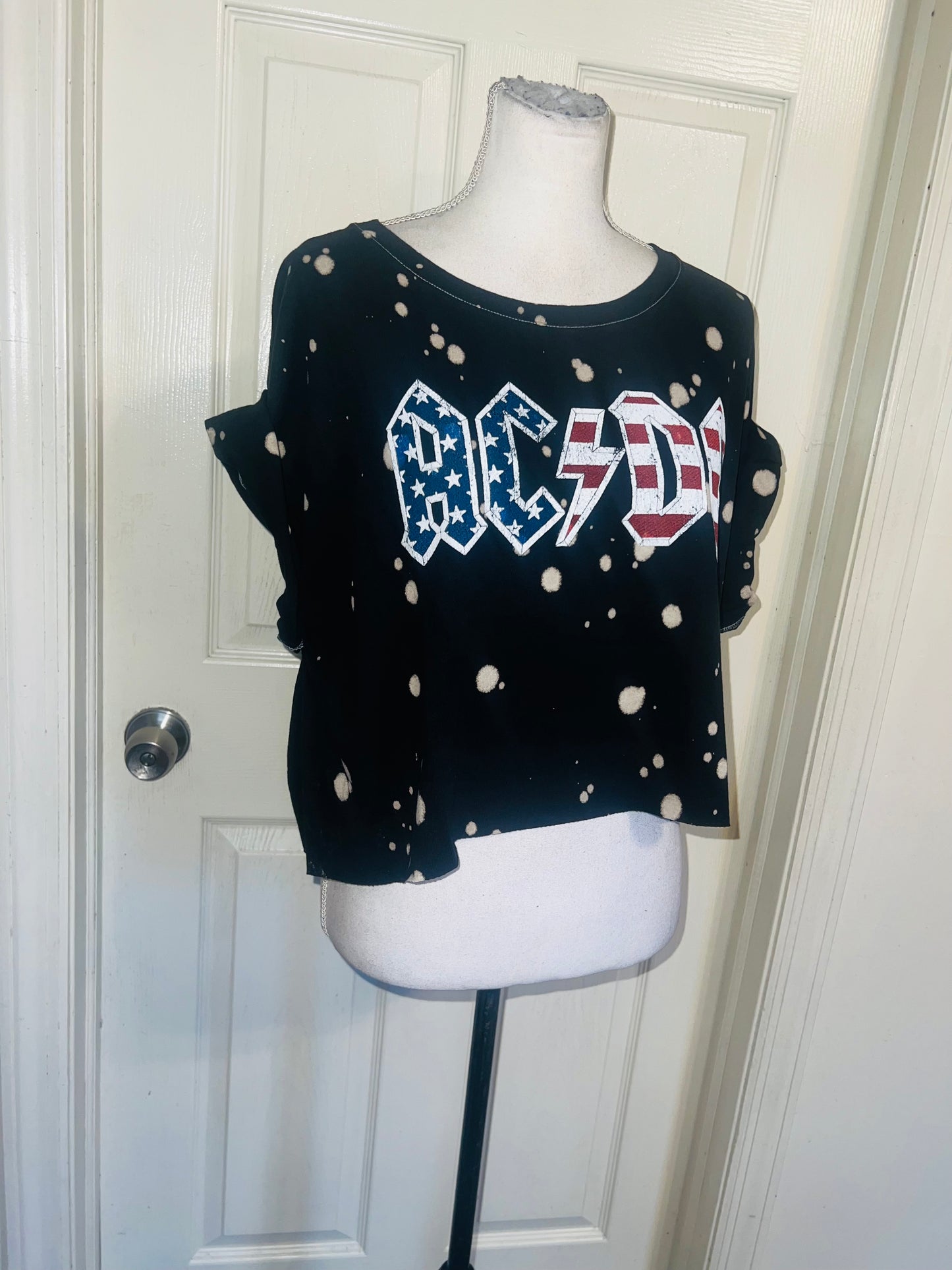 AC/DC Oversized Distressed Tee