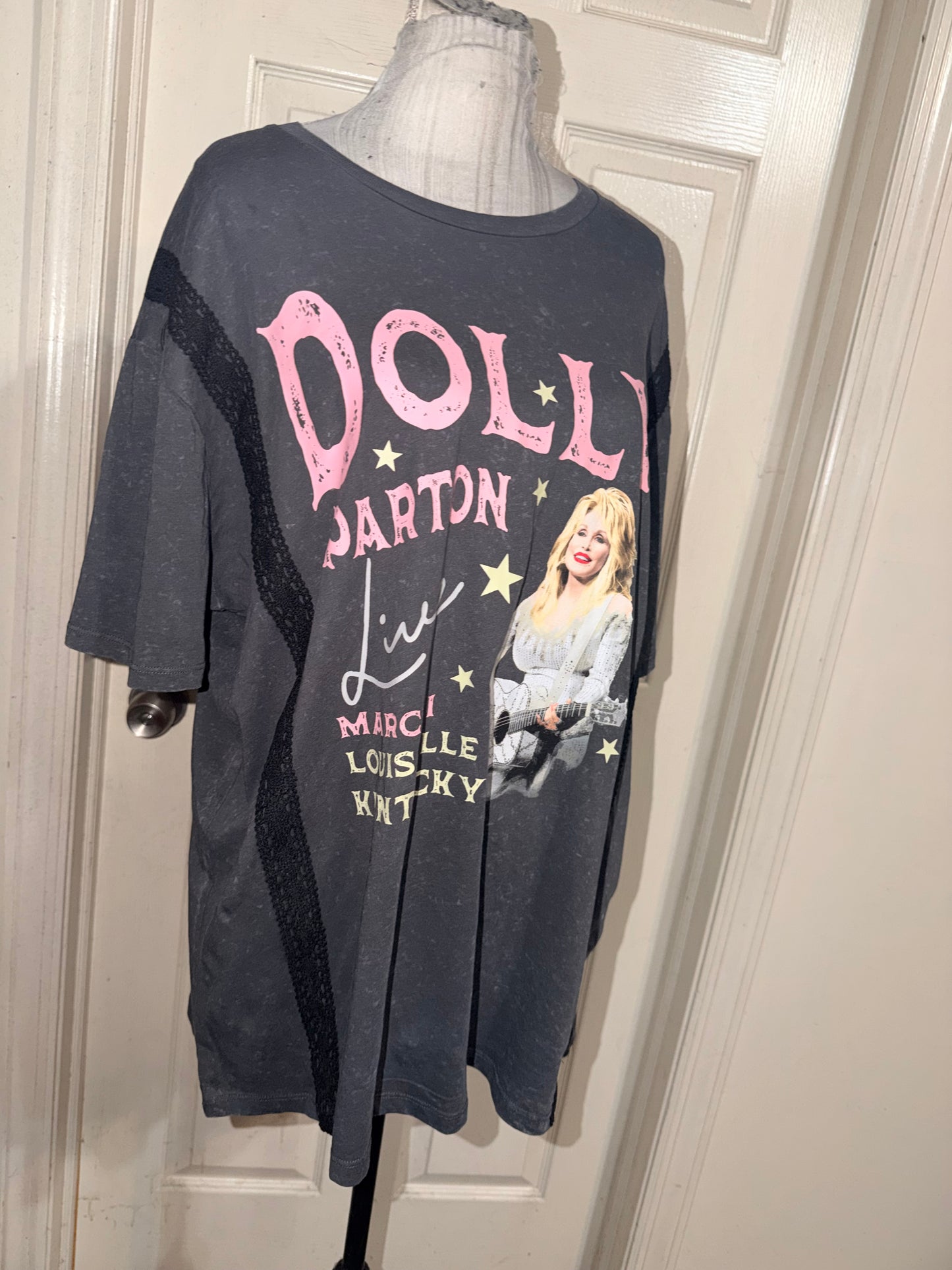 Dolly Parton Double Sided Oversized Distressed Tee
