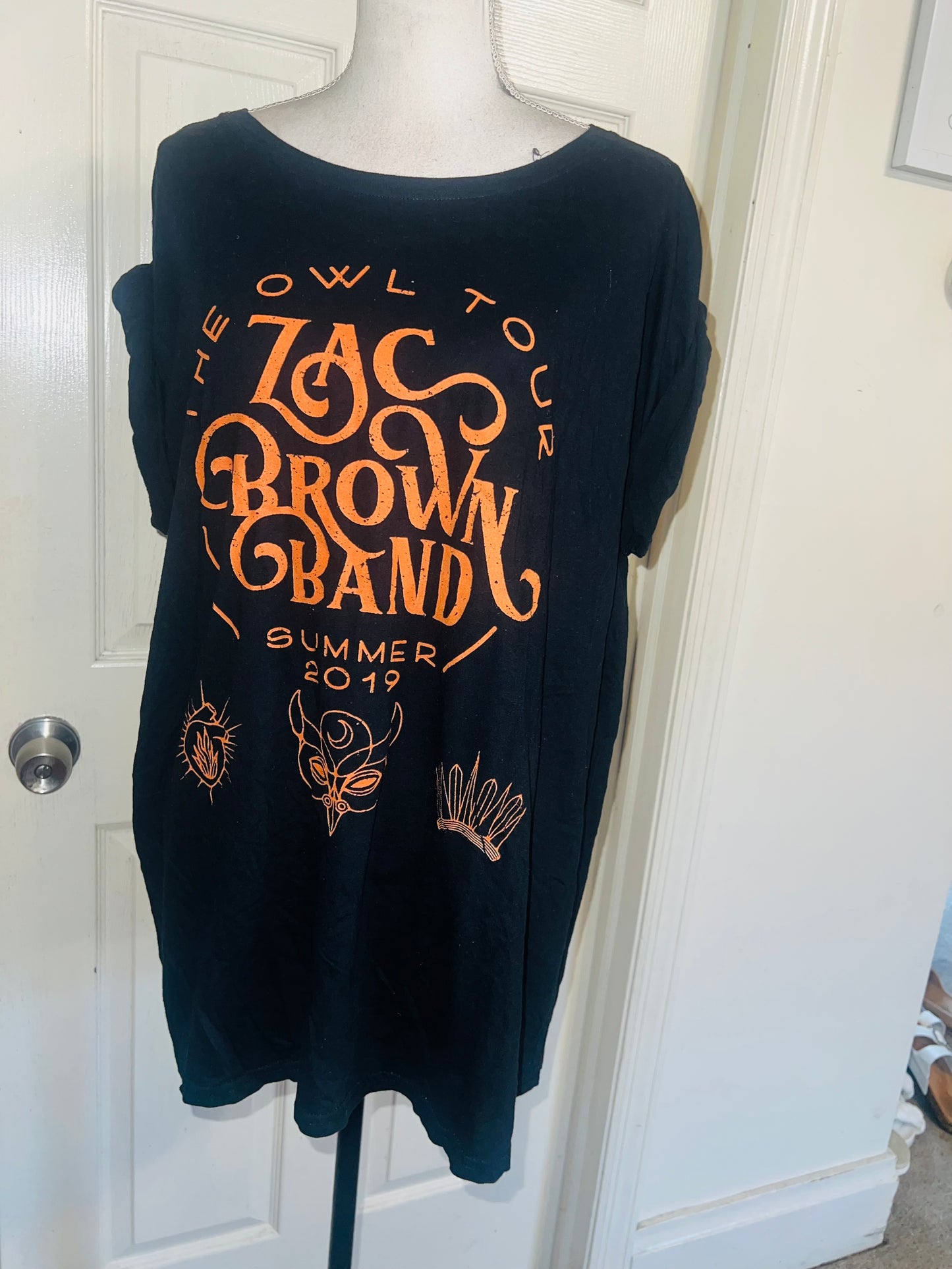 Zac Brown Band Double Sides Oversized Distressed Tee