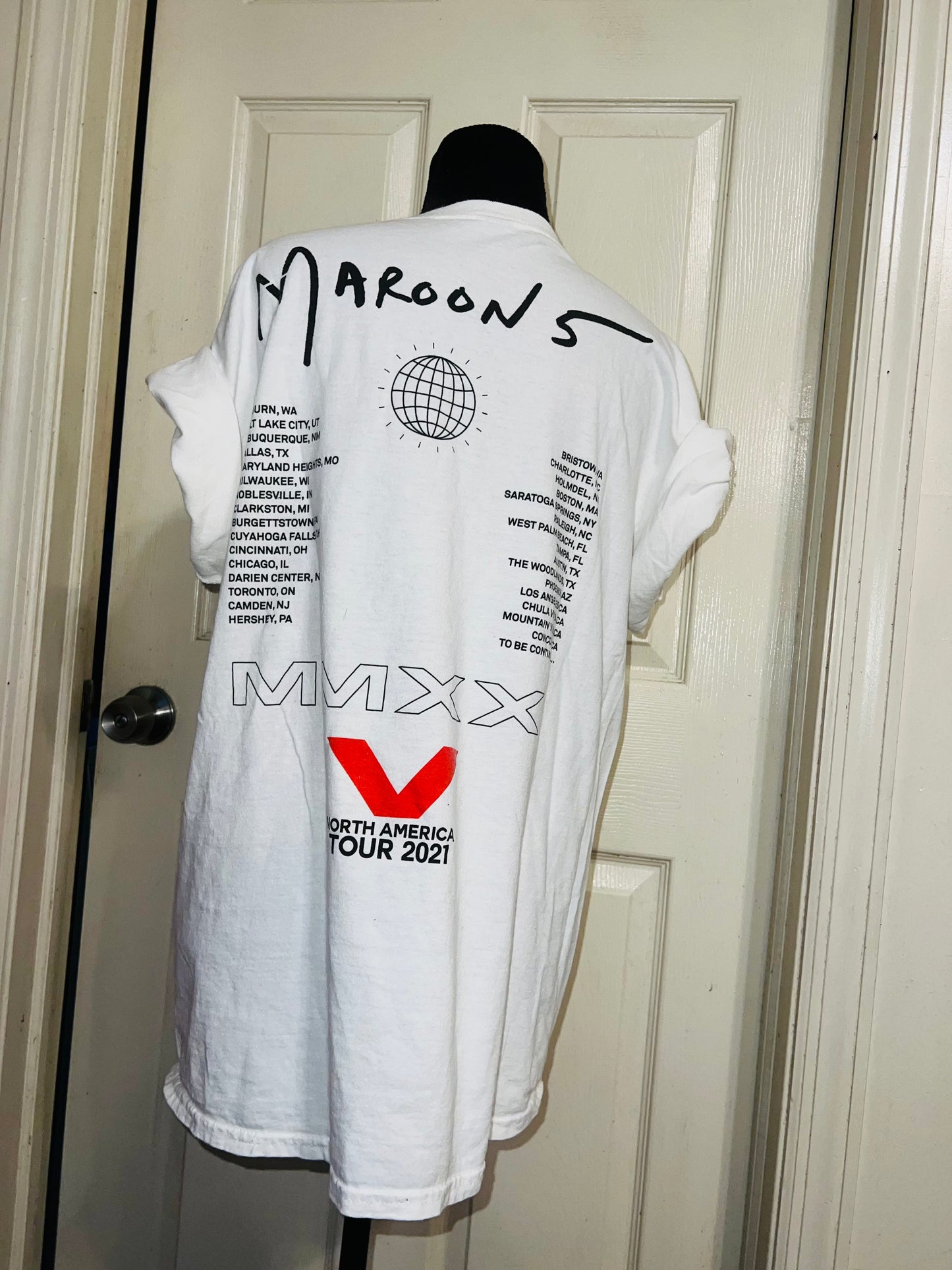 Maroon 5 Double Sided Distressed Tour Tee
