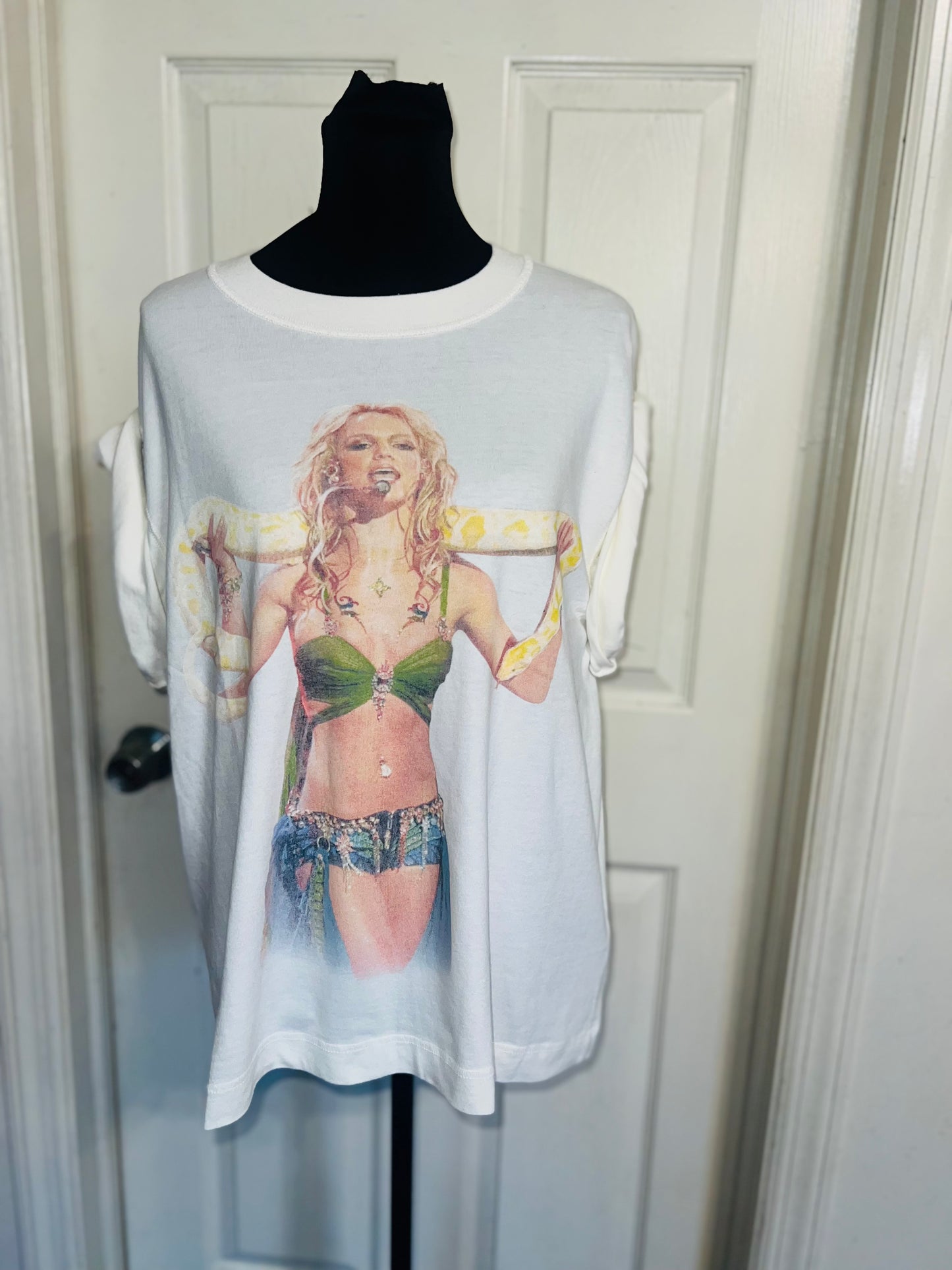 Britney Spears Oversized Distressed Tee