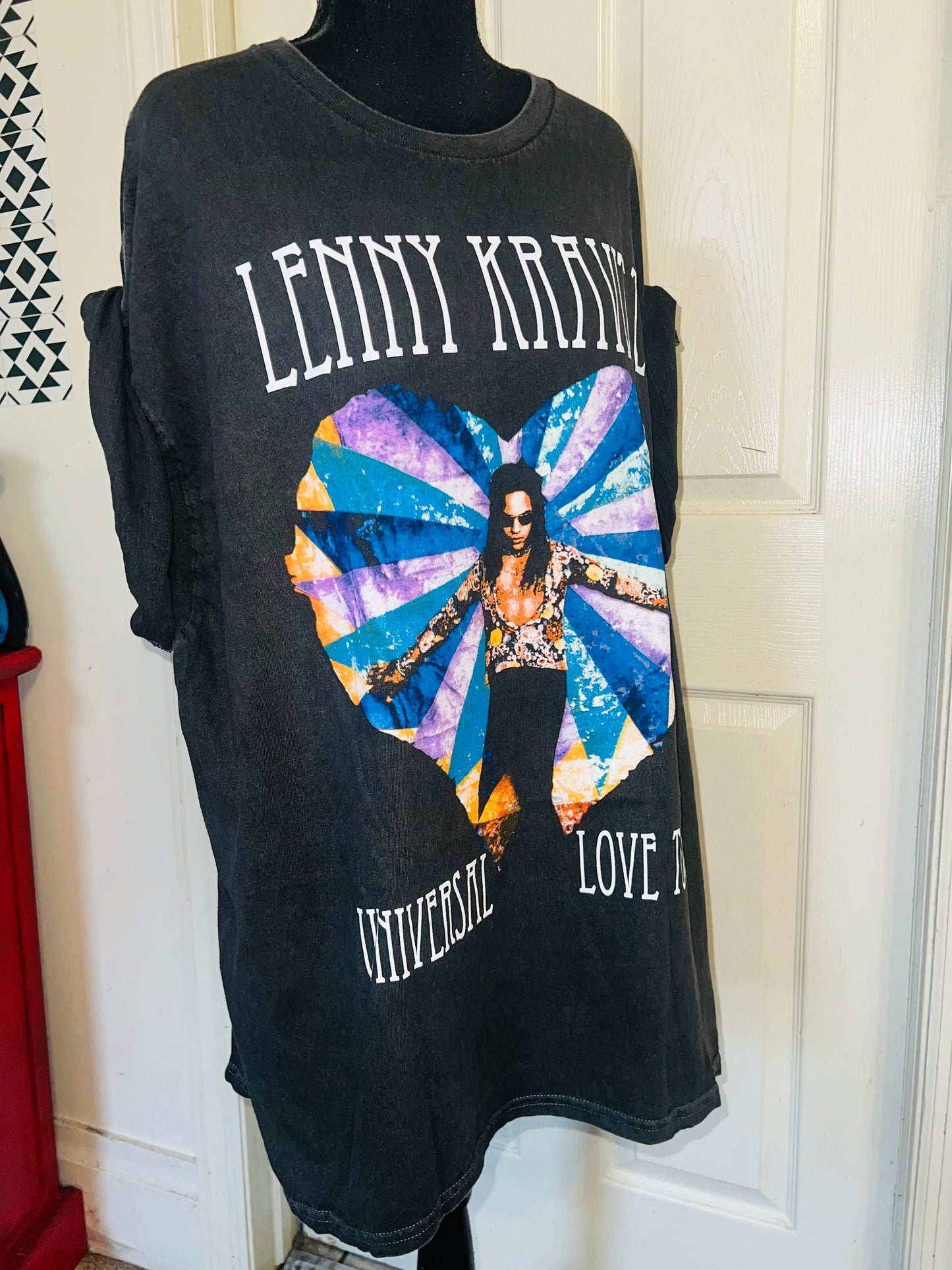 Lenny Kravitz Oversized Distressed Tee