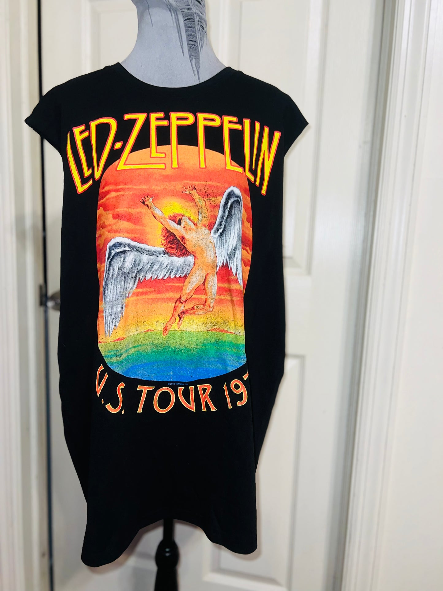 Led Zeppelin Oversized Distressed Muscle Tank/Dress