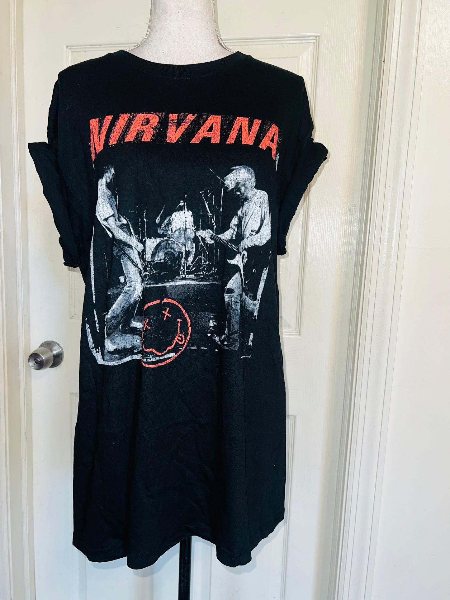 Nirvana Oversized Distressed Tee