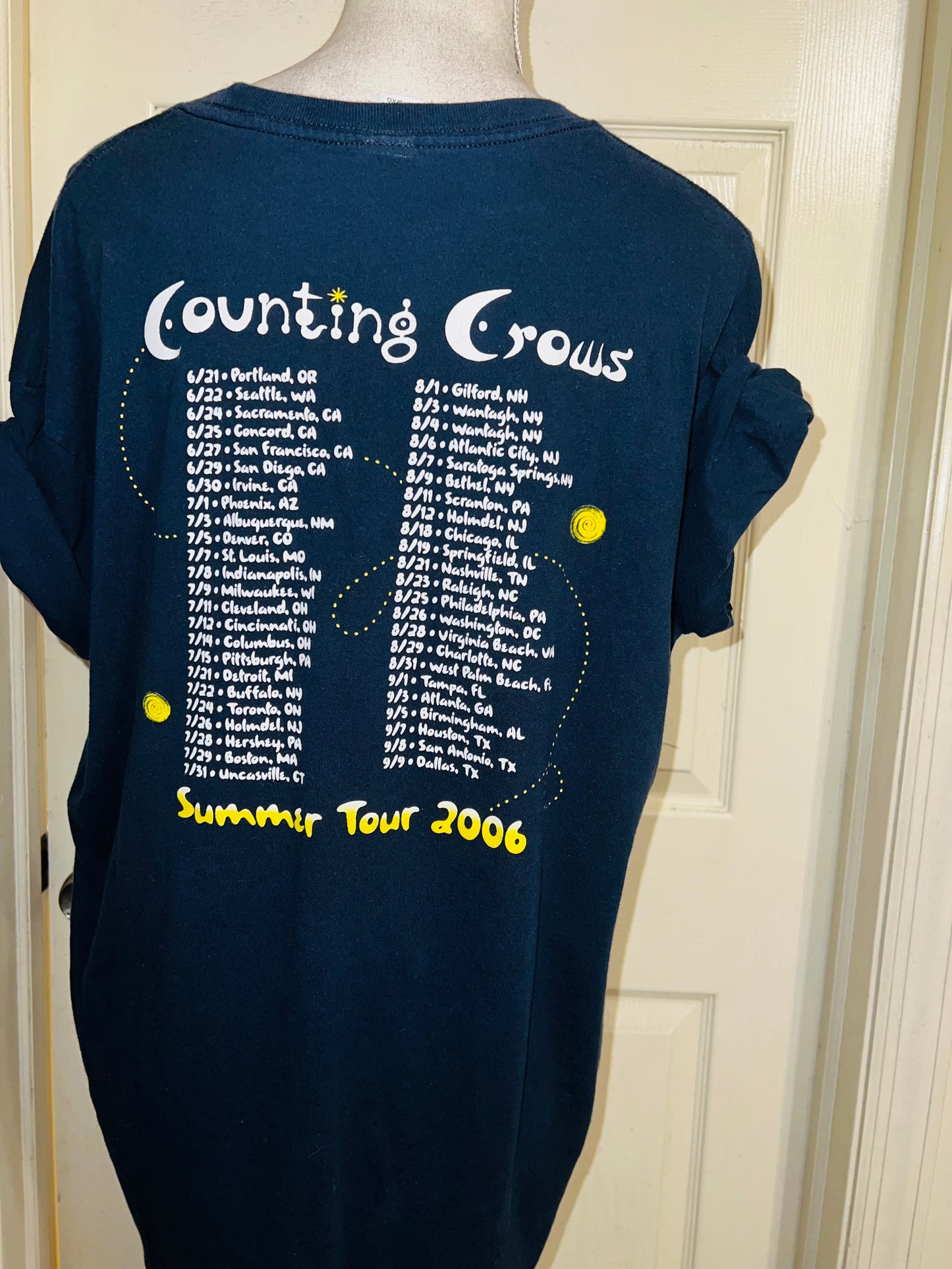 Counting Crows Double Sided Oversized Distressed Tee
