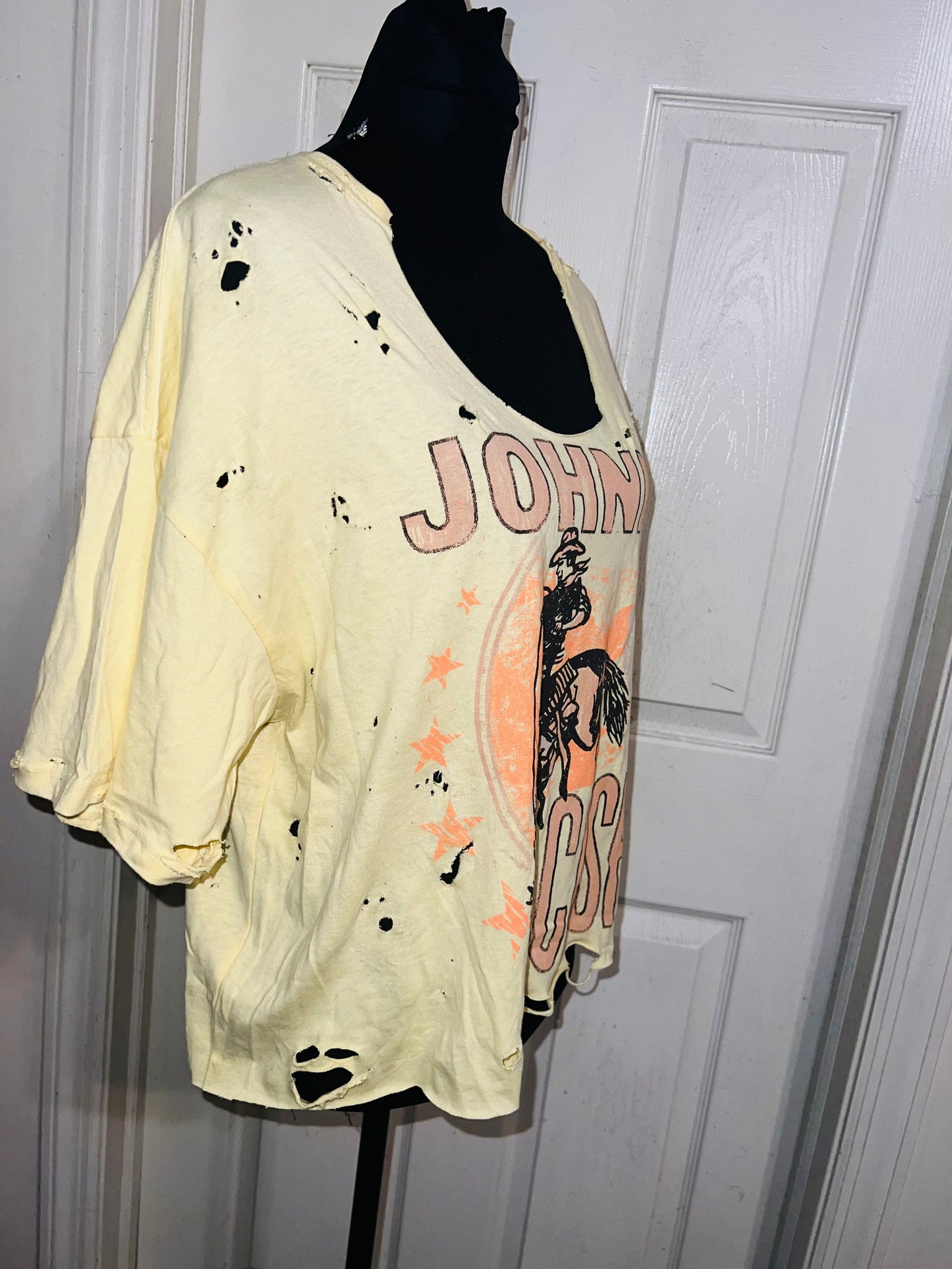 Johnny Cash Oversized Distressed Tee (As Is)