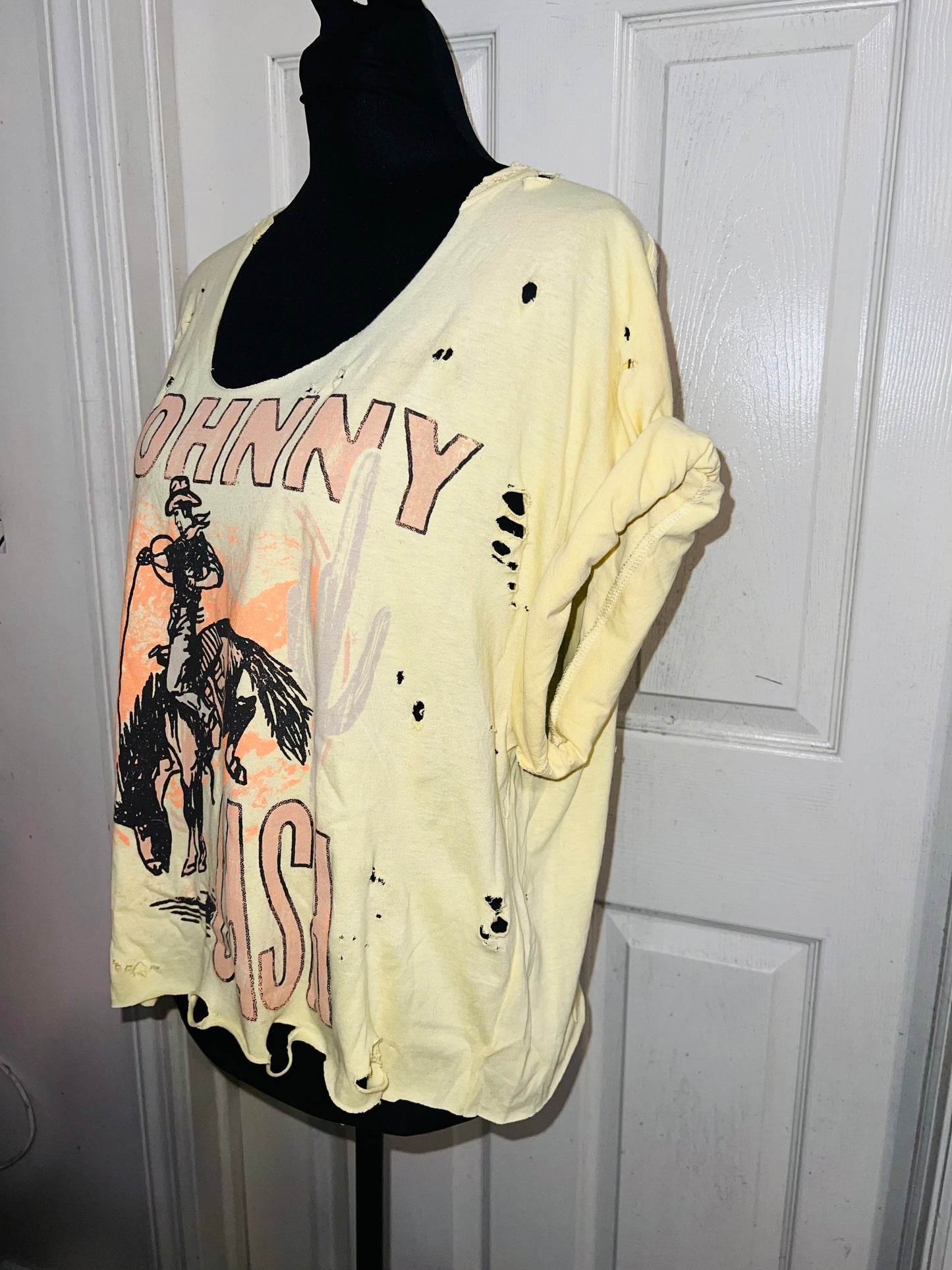 Johnny Cash Oversized Distressed Tee (As Is)