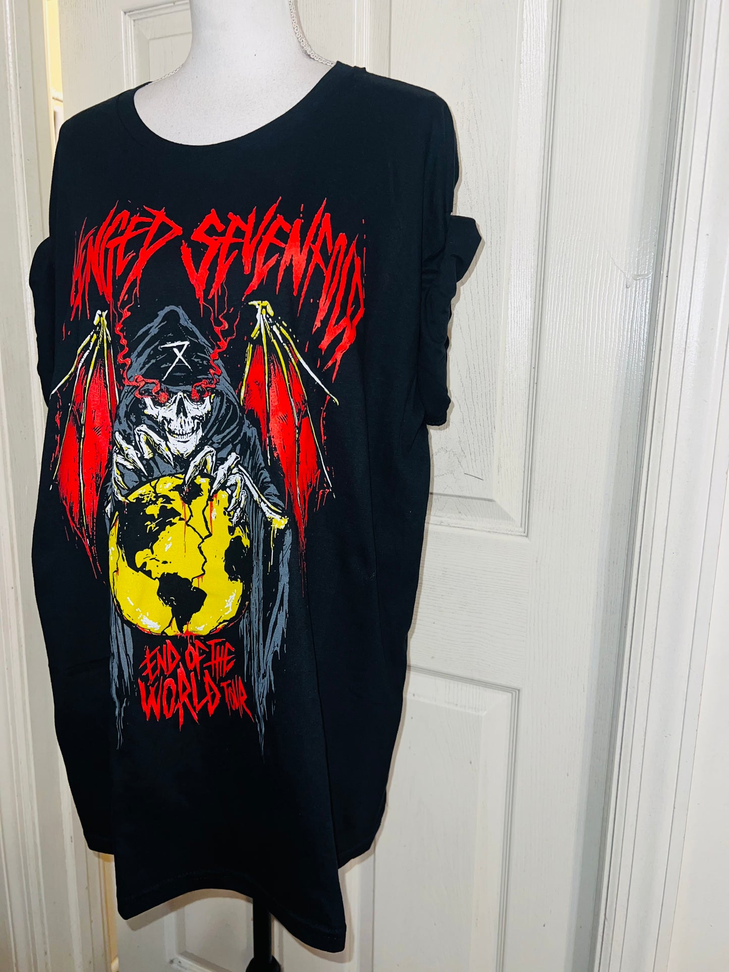 Avenged Sevenfold Oversized Distressed Tee