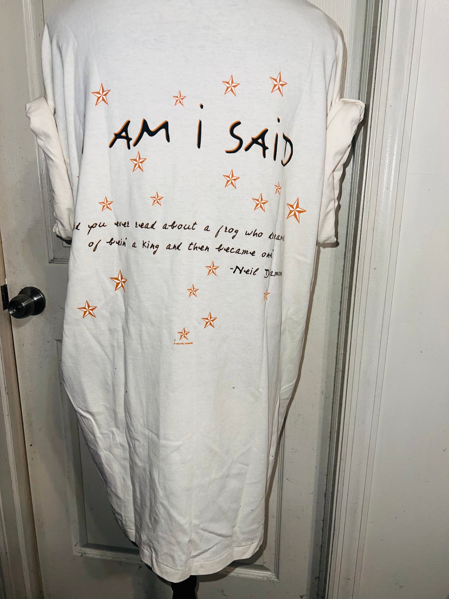 Neil Diamond Double Sided Vintage Oversized Distressed Tee