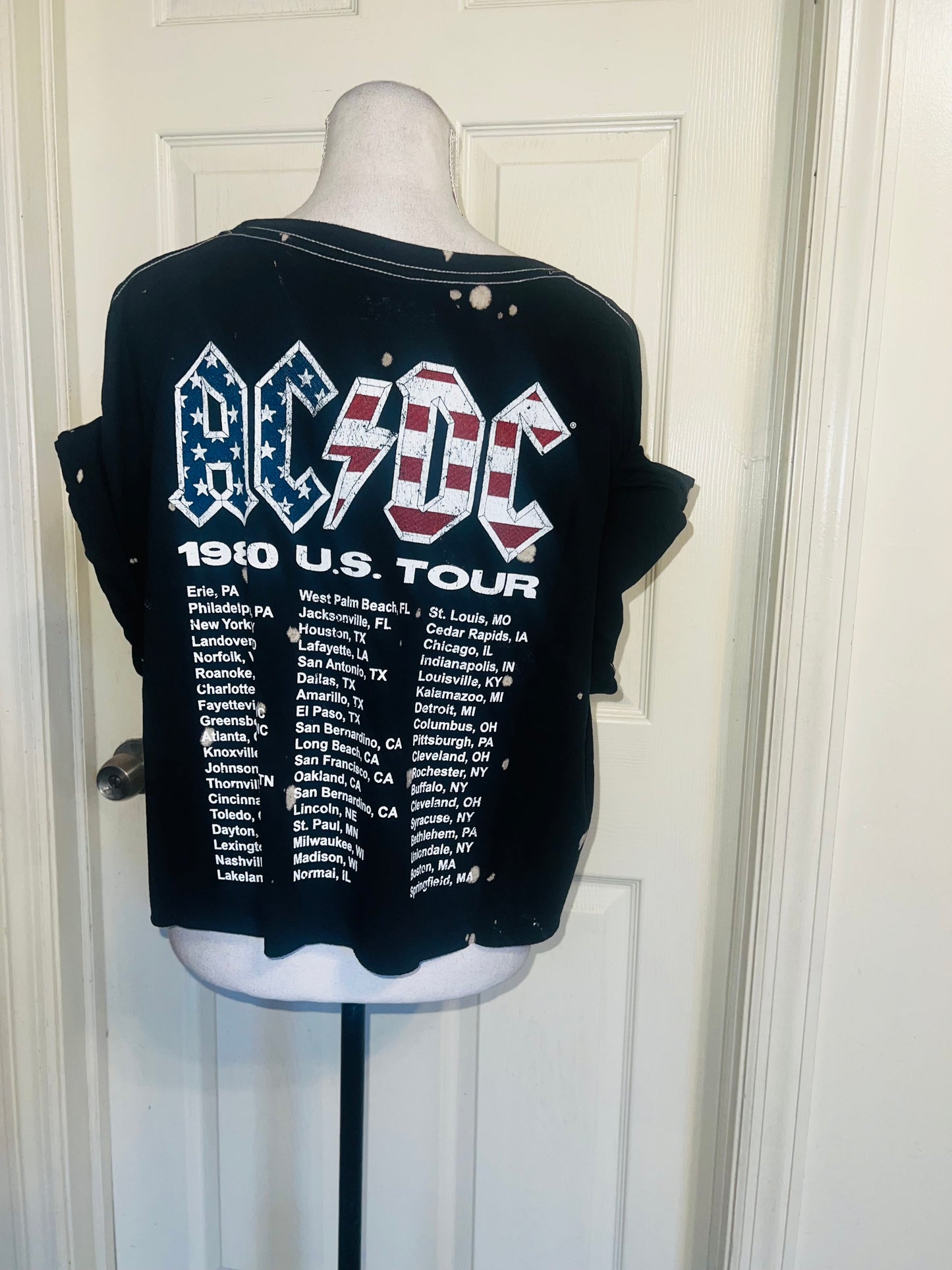 AC/DC Oversized Distressed Tee
